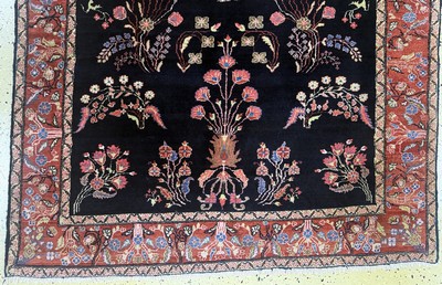 27112213c - Sarogh´Mohajeran´antik, Persien, um 1900, Korkwolle auf Baumwolle, ca. 200 x 130 cm, ...