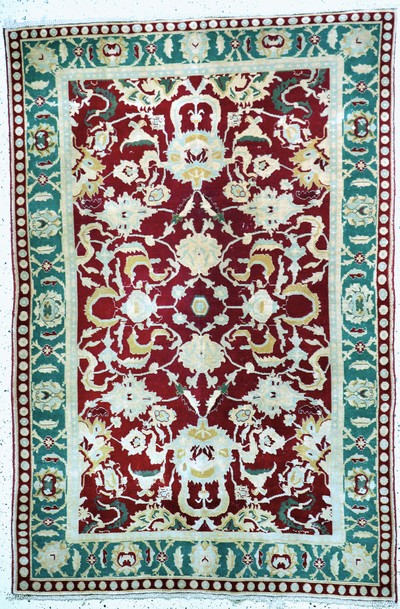 Image Antiker Agra, Indien, um 1900, Wolle auf Baumwolle, ca. 270 x 180 cm, gereinigt, EHZ: ...