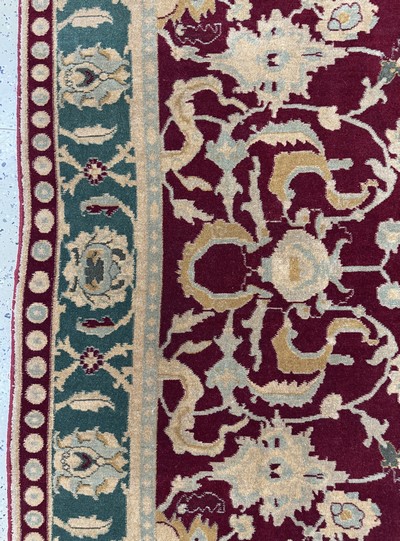 27112217d - Antiker Agra, Indien, um 1900, Wolle auf Baumwolle, ca. 270 x 180 cm, gereinigt, EHZ: ...