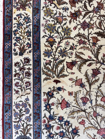 27112218d - Ghom Kork fein, Persien, Anfang 20.Jhd, Korkwolle auf Baumwolle, ca. 310 x 225 cm, EHZ: ...