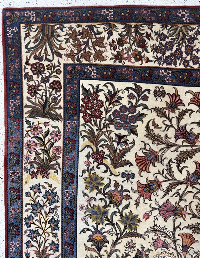 27112218f - Ghom Kork fein, Persien, Anfang 20.Jhd, Korkwolle auf Baumwolle, ca. 310 x 225 cm, EHZ: ...
