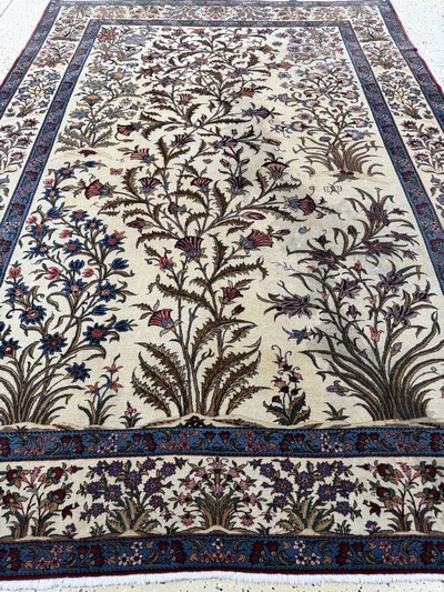 27112218h - Ghom Kork fein, Persien, Anfang 20.Jhd, Korkwolle auf Baumwolle, ca. 310 x 225 cm, EHZ: ...