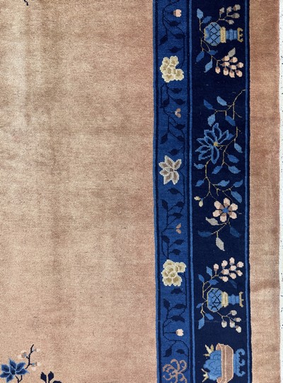 27112222e - Peking antik, China, um 1900, Wolle auf Baumwolle, ca. 470 x 320 cm, Mottenfraß, EHZ: ...