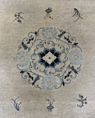 27112225d - Peking antik, China, um 1900, Wolle auf Baumwolle, ca. 350 x 277 cm, gereinigt, EHZ: 3 ...