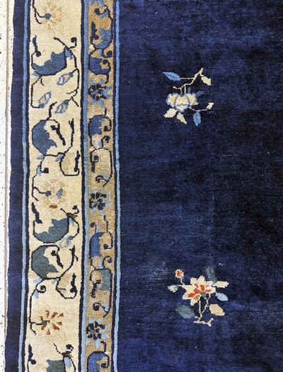 27112232c - Peking antique, China, around 1900, wool on cotton, approx. 357 x 270 cm, condition: 4, ...