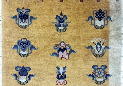 27112235b - Ning-Hsia antik, China, um 1900, Wolle auf Baumwolle, ca. 230 x 122 cm, EHZ: 2 ...