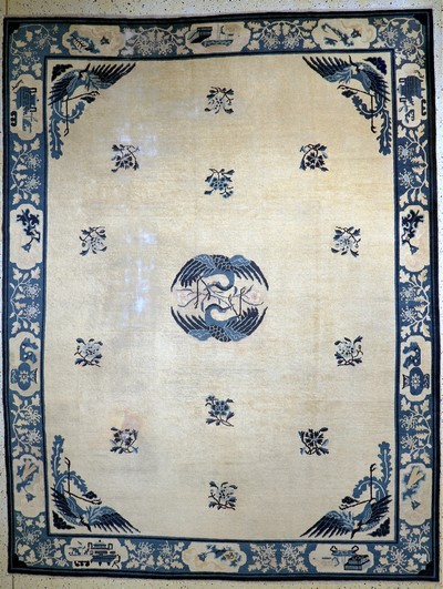 Image Peking antique, China, around 1900, wool on cotton, approx. 340 x 260 cm, cleaned, ...