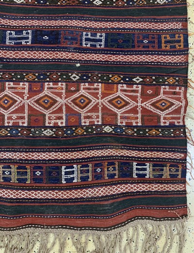 27112246a - Sumakh-Kelim antik, Türkei, um 1900, Wolle auf Wolle, ca. 225 x 177 cm, EHZ: 2, ...