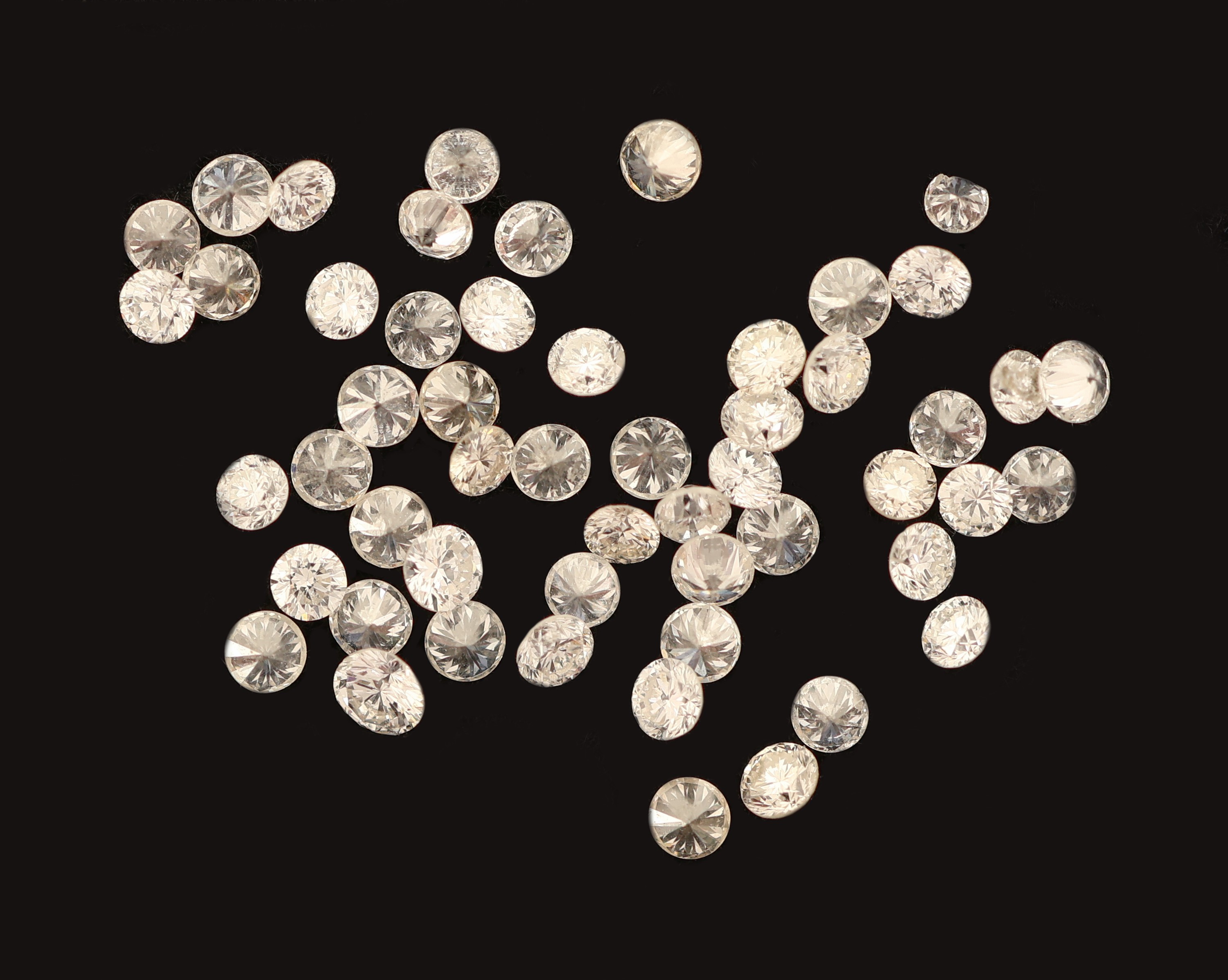 Image 27112406 - Lot lose Brillanten zus. ca. 1.0 ct Weiß- get.Weiß/si-p, kalibriert, 1.55-1.60 mm ...