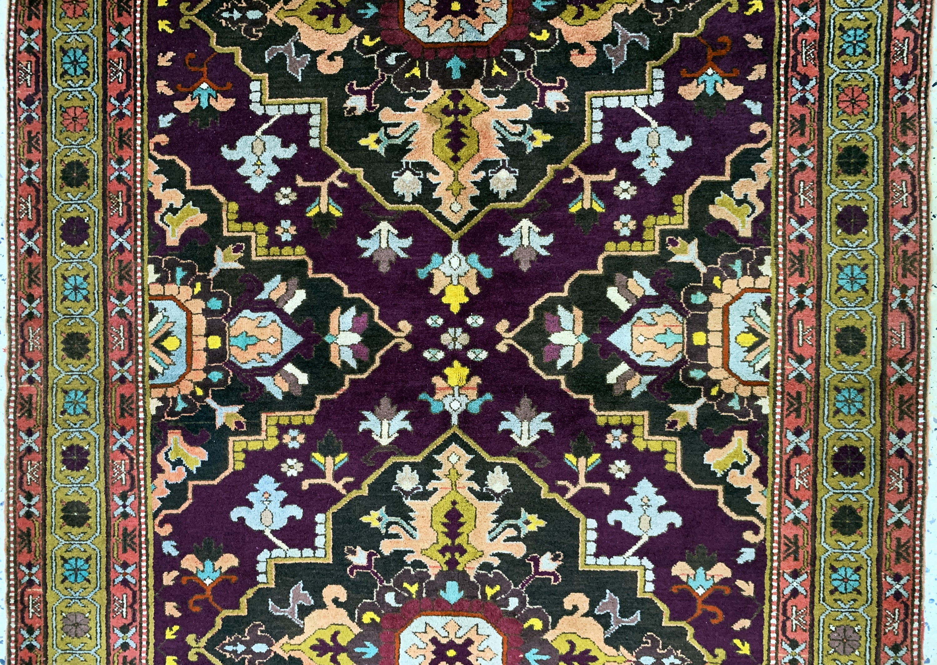 Detail d: Eriwan alt, Rußland, Mitte 20.Jhd, Wolle auf Baumwolle, ca. 230 x 140 cm, EHZ: 2