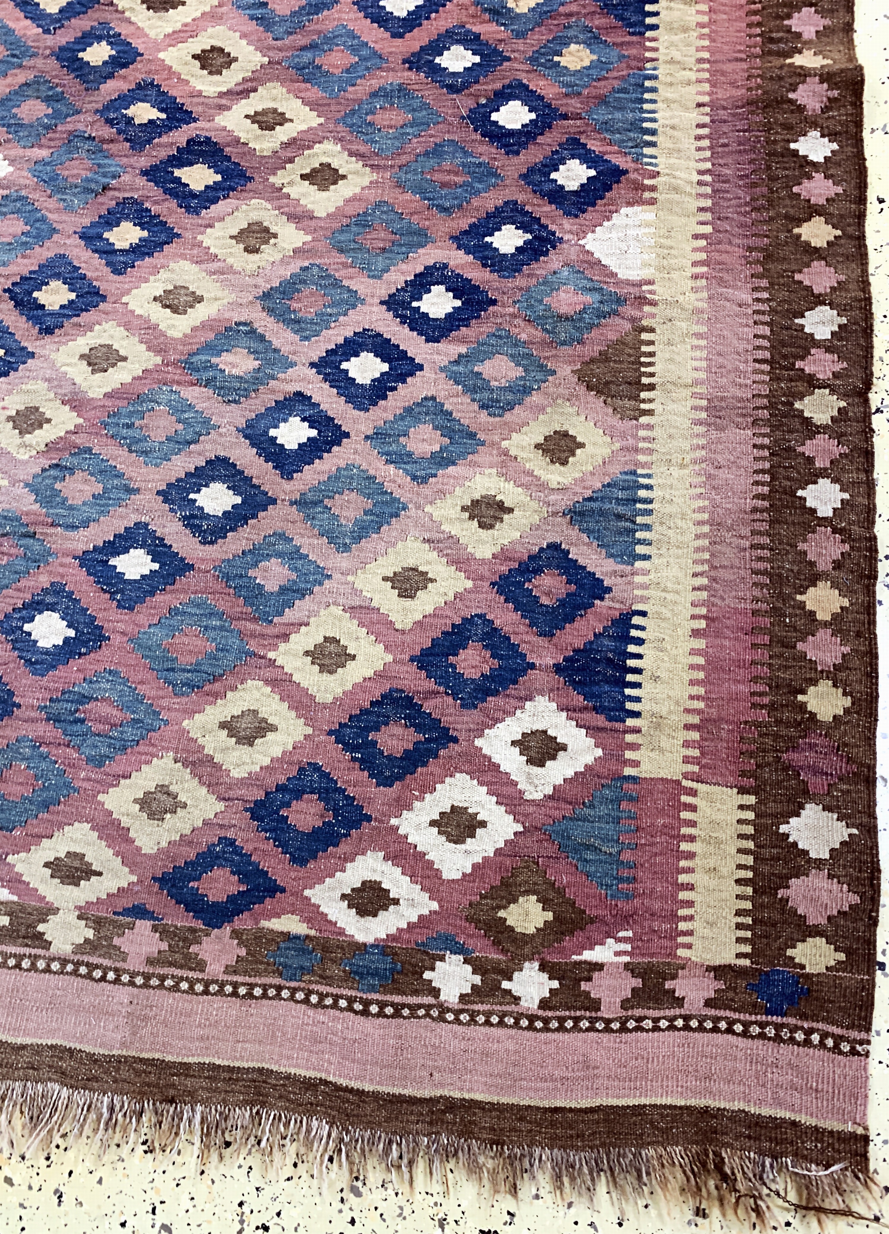 Detail a: Meymaneh Kelim, Afghanistan, Anfang 20.Jhd,Wolle auf Wolle, ca. 438 x 211 cm, EHZ: 2