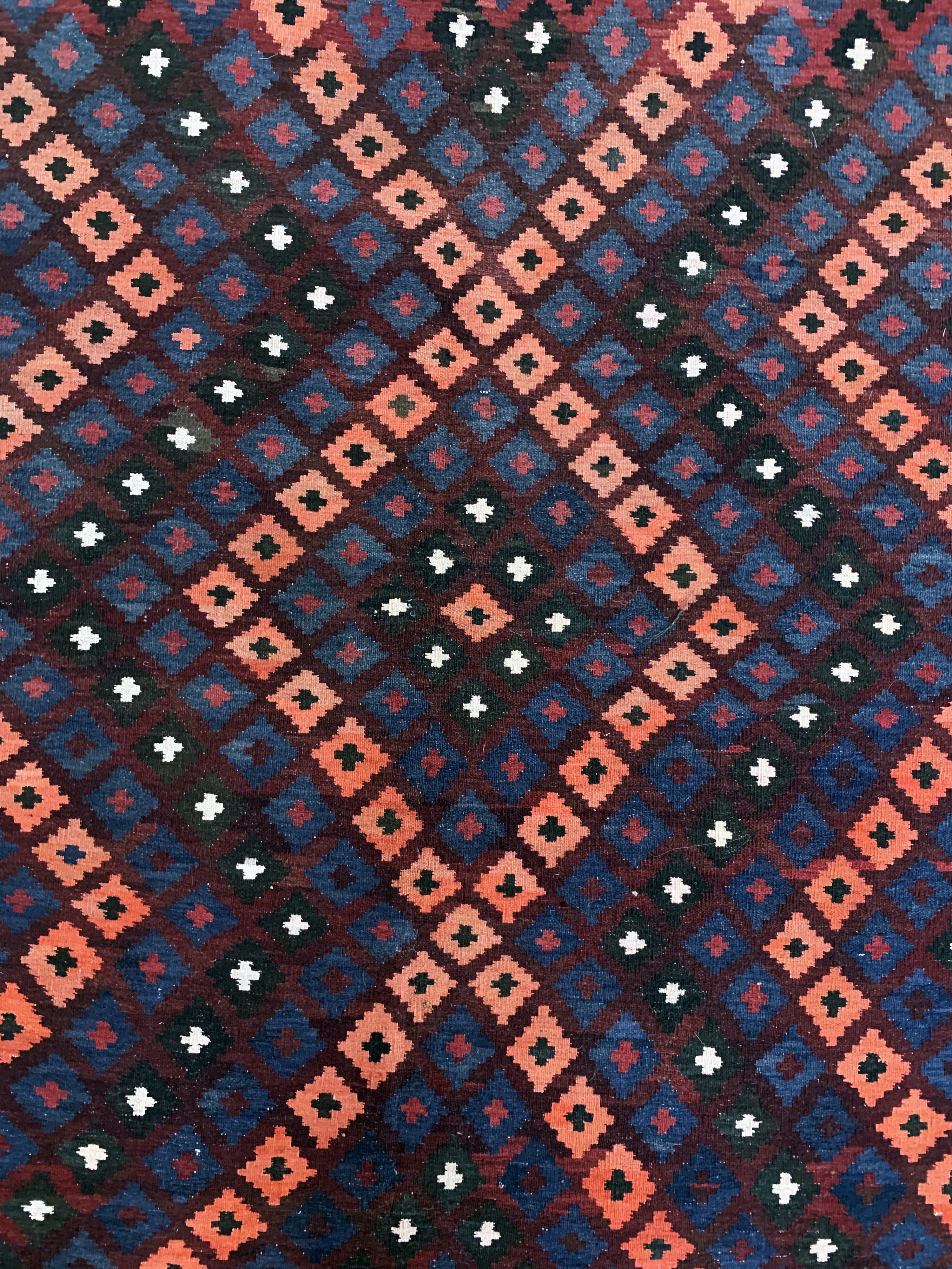 Detail d: Meymaneh Kelim, Afghanistan, Anfang 20.Jhd,Wolle auf Wolle, ca. 455 x 310 cm, EHZ: 2