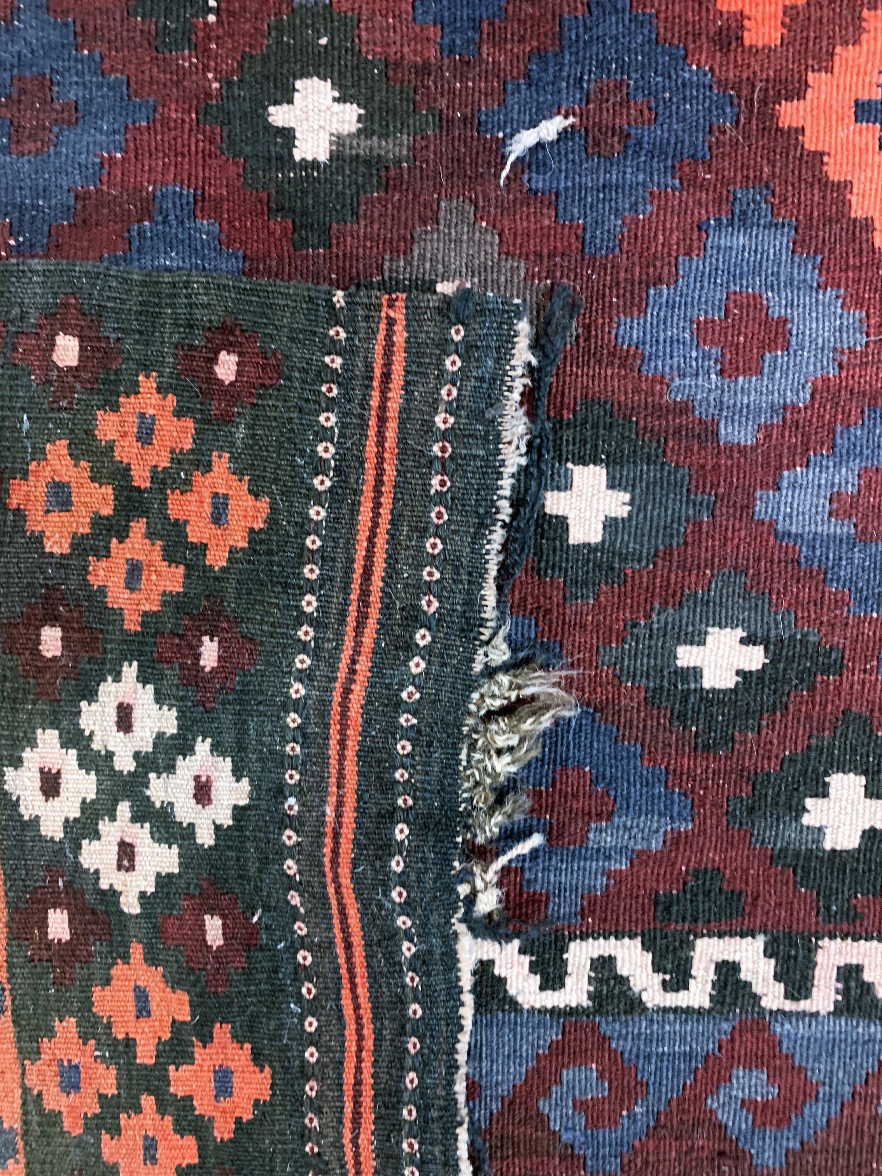 Detail j: Meymaneh Kelim, Afghanistan, Anfang 20.Jhd,Wolle auf Wolle, ca. 455 x 310 cm, EHZ: 2