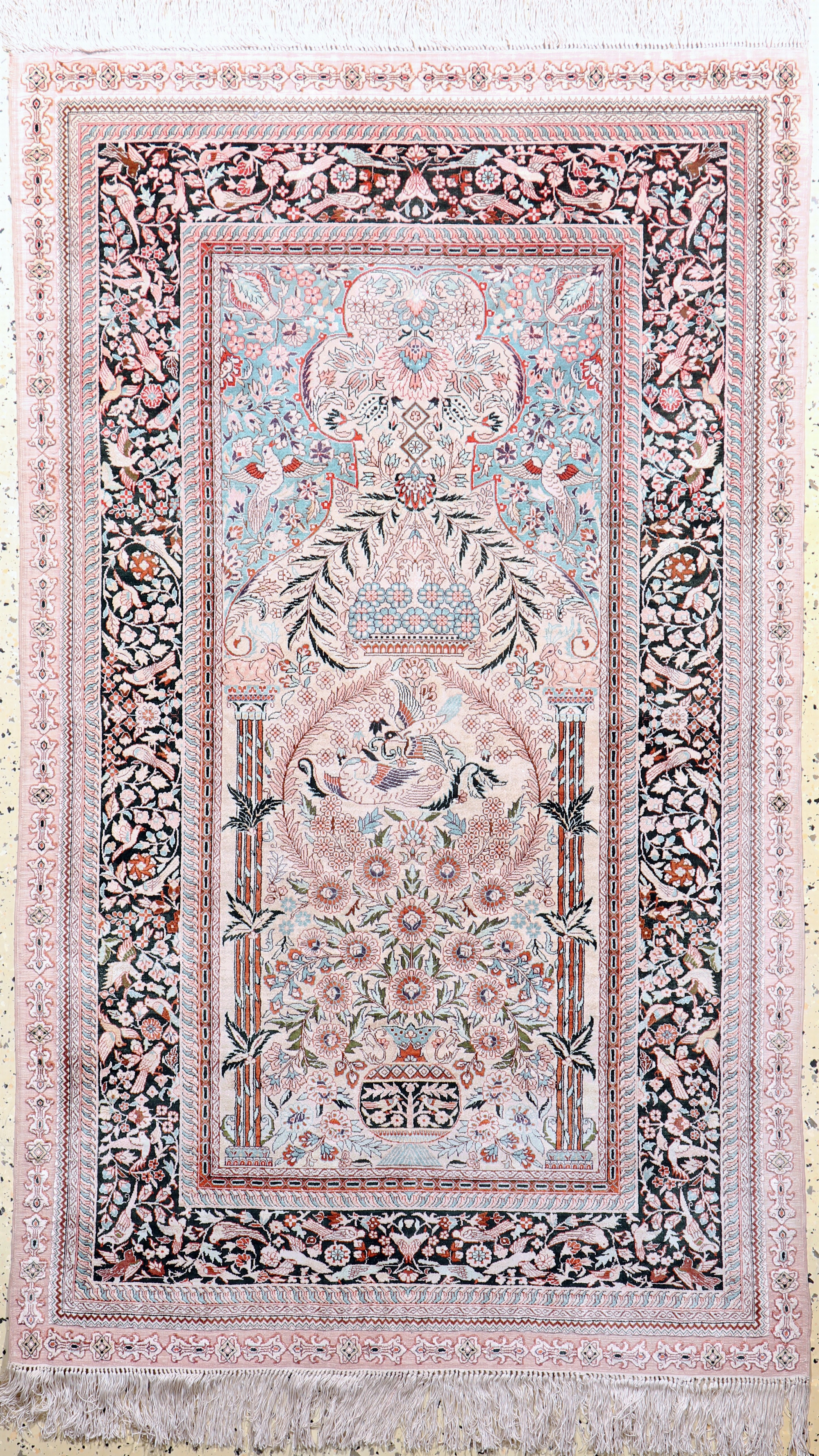 Image 27112445 - Hereke Seide fein, China, Neuwertig, reine Naturseide, ca. 153 x 93 cm, ca. 1,0 Mio. ...