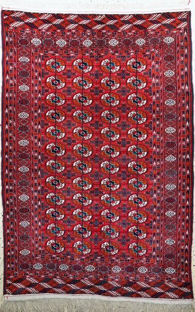 Image Buchara fein, Rußland, Neuwertig, Wolle aufWolle, ca. 224 x 150 cm Schätzpreis: 1450, ...