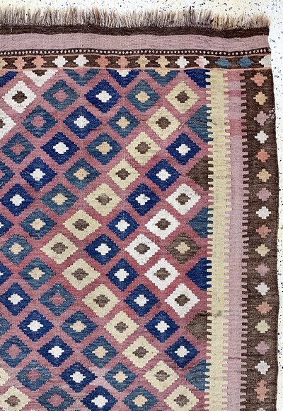27112435g - Meymaneh Kilim, Afghanistan, early 20th century, wool on wool, approx. 438 x 211 cm, ...