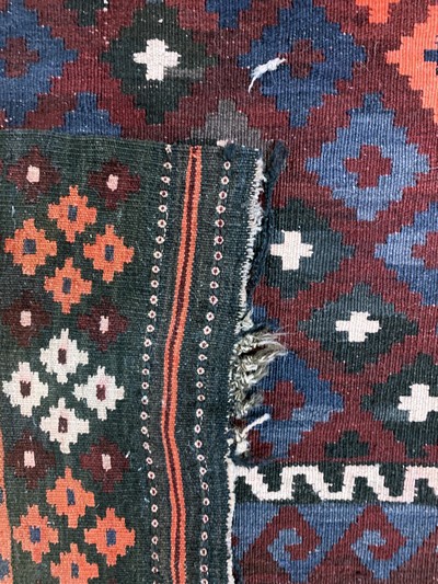 27112436j - Meymaneh Kelim, Afghanistan, Anfang 20.Jhd,Wolle auf Wolle, ca. 455 x 310 cm, EHZ: 2 ...
