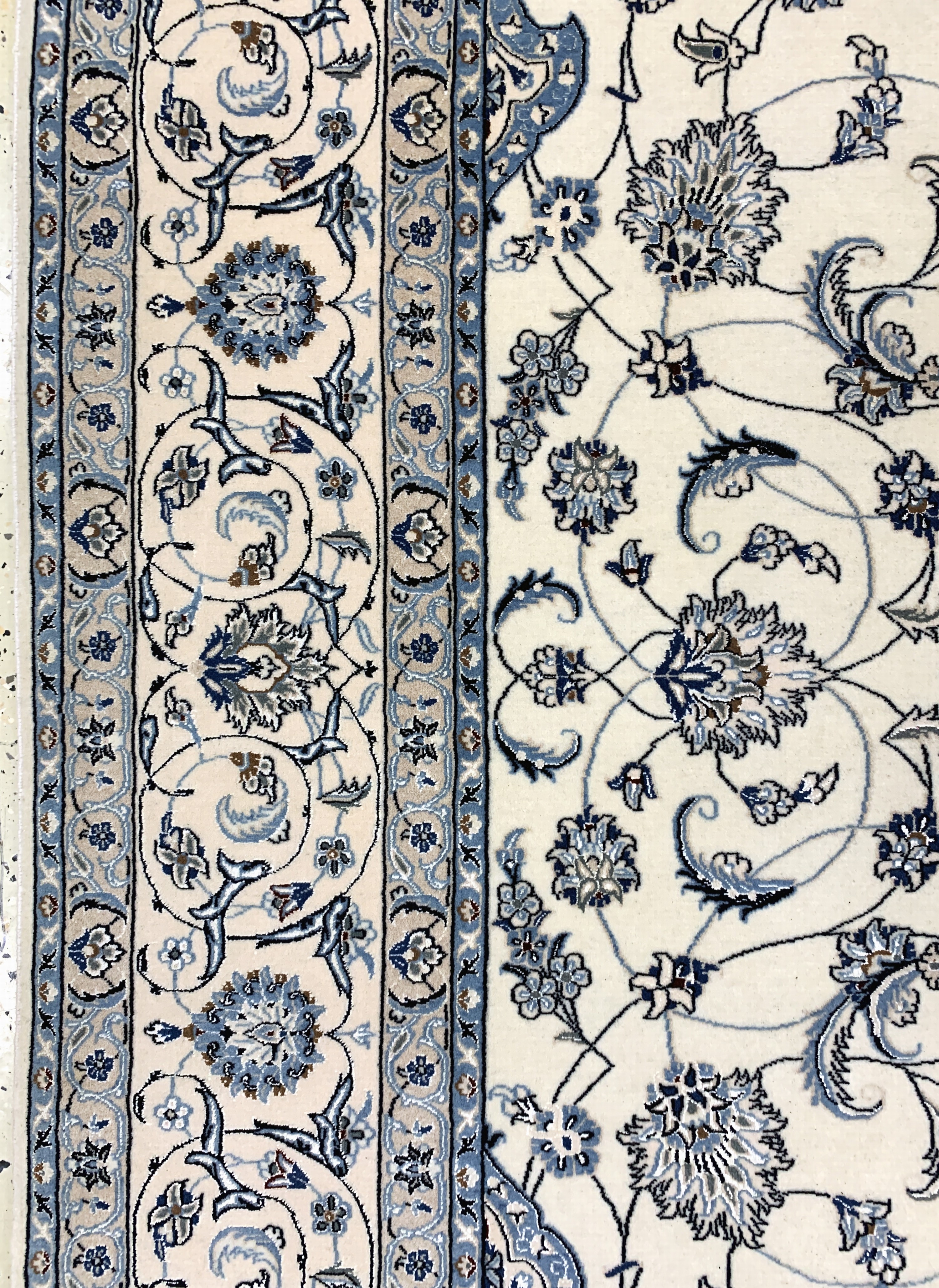 Detail d: Nain fein(6 La), Persien, Ende 20.Jhd, Korkwolle mit Seide, ca. 305 x 200 cm, ca. 800.000 Kn/qm, EHZ: 1-2