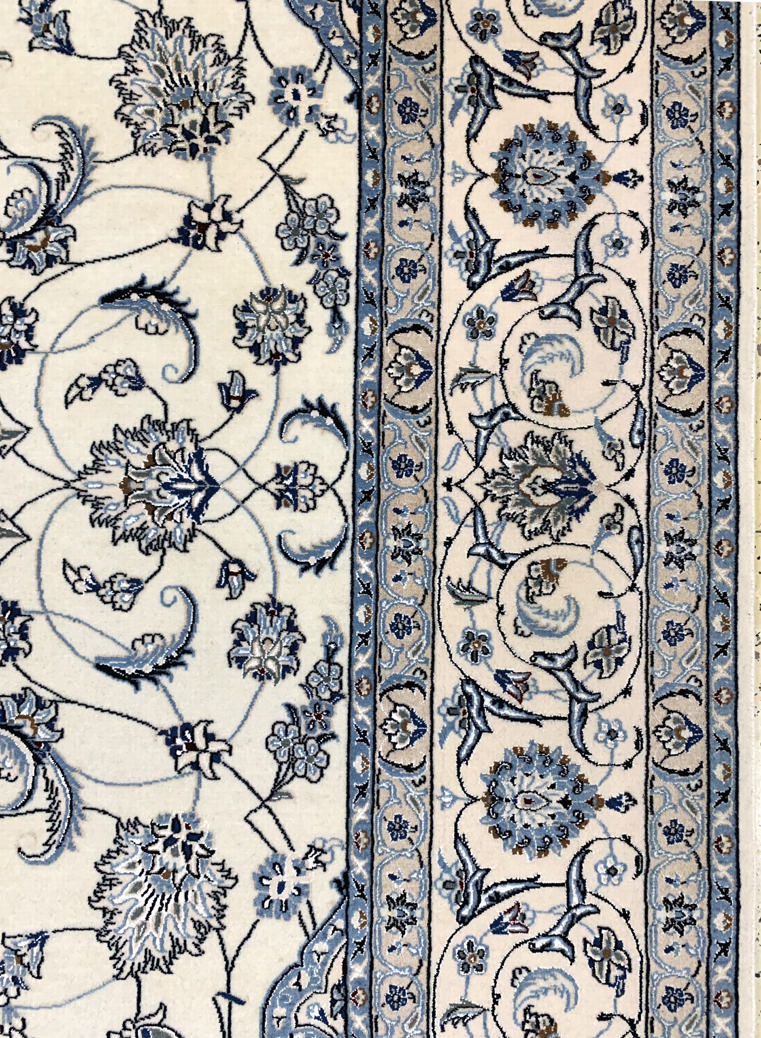 Detail f: Nain fein(6 La), Persien, Ende 20.Jhd, Korkwolle mit Seide, ca. 305 x 200 cm, ca. 800.000 Kn/qm, EHZ: 1-2