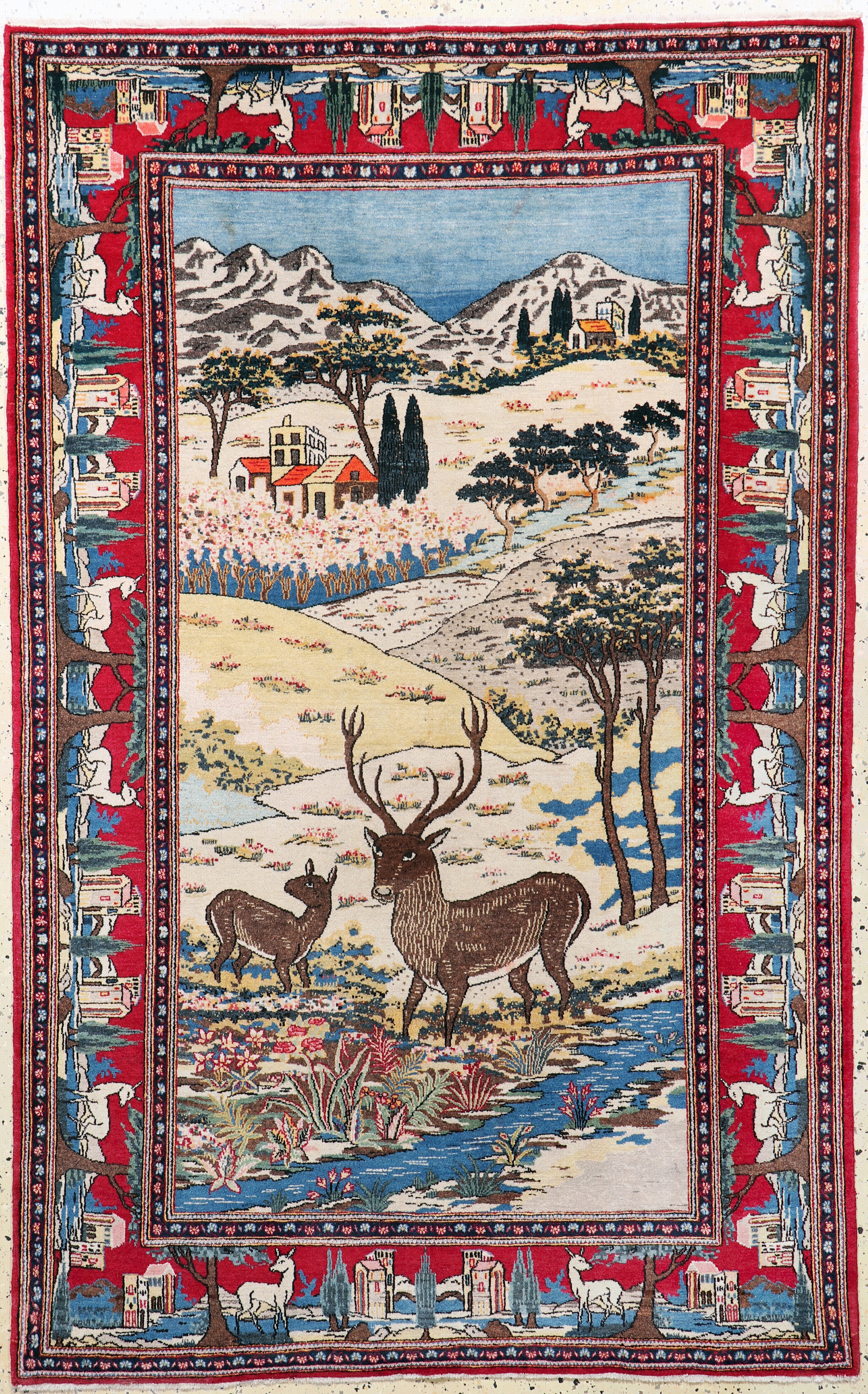 Image 27112504 - Keschan alt, Persien, Anfang 20.Jhd, Wolle auf Baumwolle, ca. 217 x 135 cm, EHZ: 2 ...