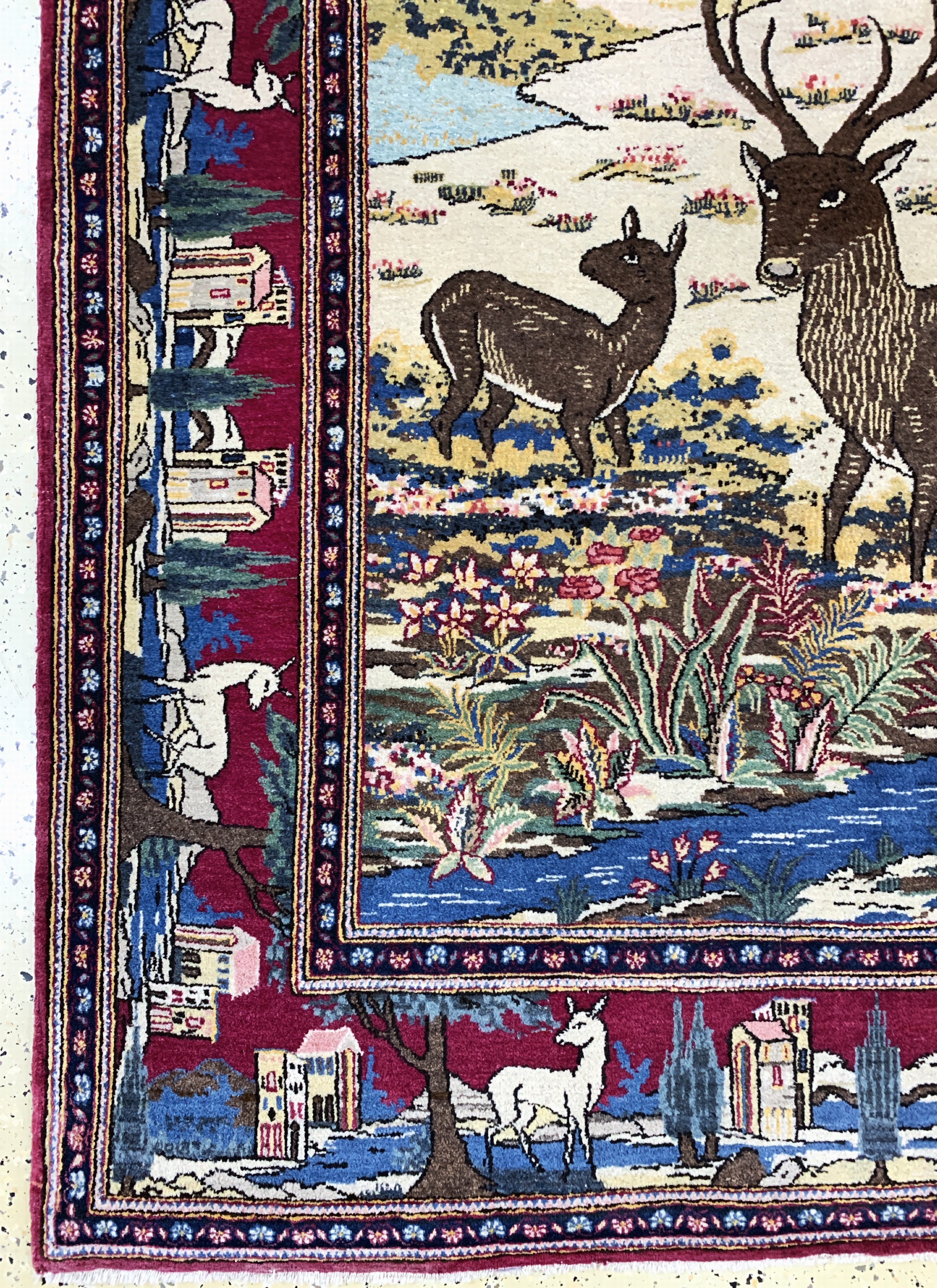 Detail b: Keschan alt, Persien, Anfang 20.Jhd, Wolle auf Baumwolle, ca. 217 x 135 cm, EHZ: 2