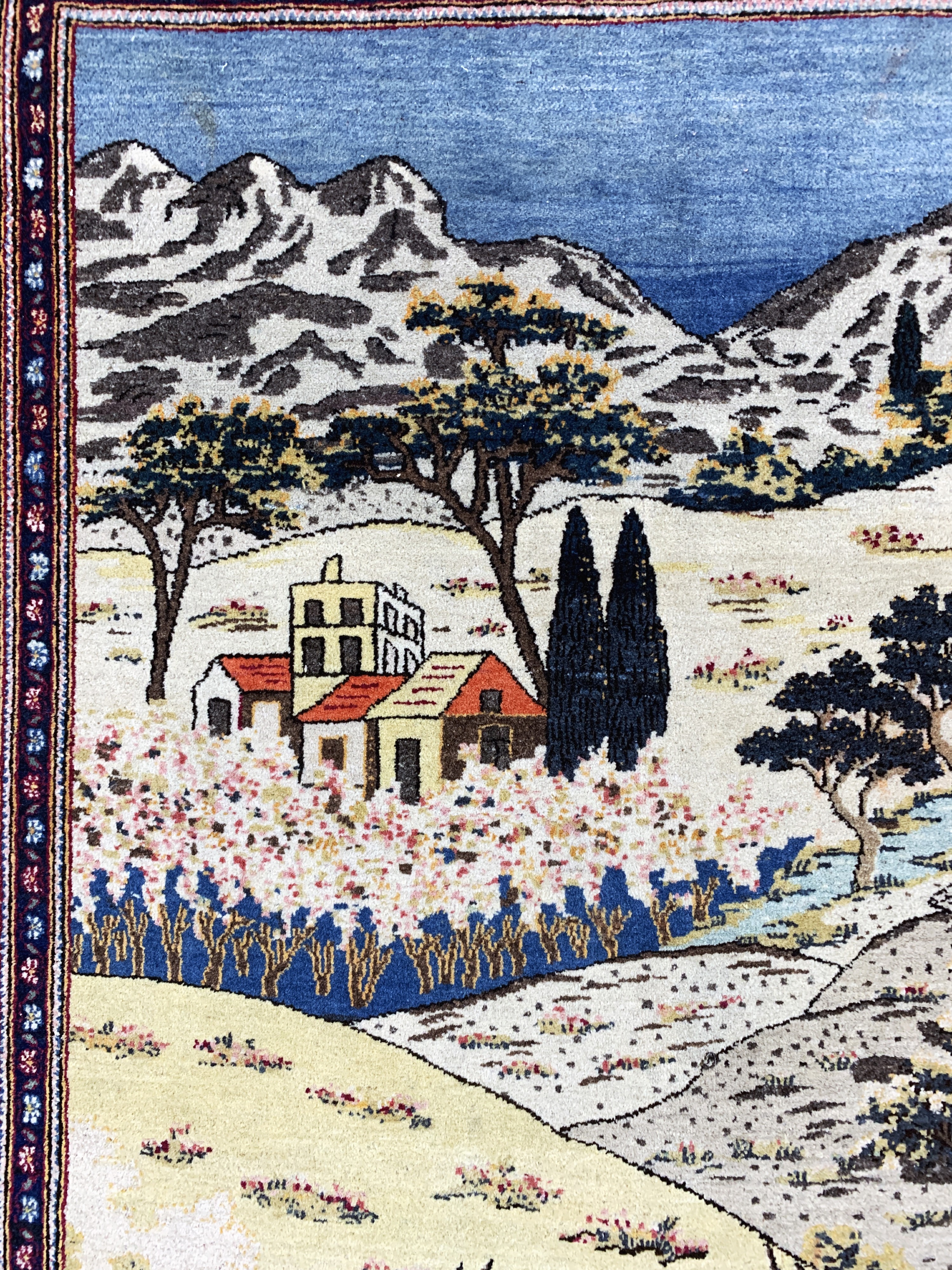 Detail e: Keschan alt, Persien, Anfang 20.Jhd, Wolle auf Baumwolle, ca. 217 x 135 cm, EHZ: 2