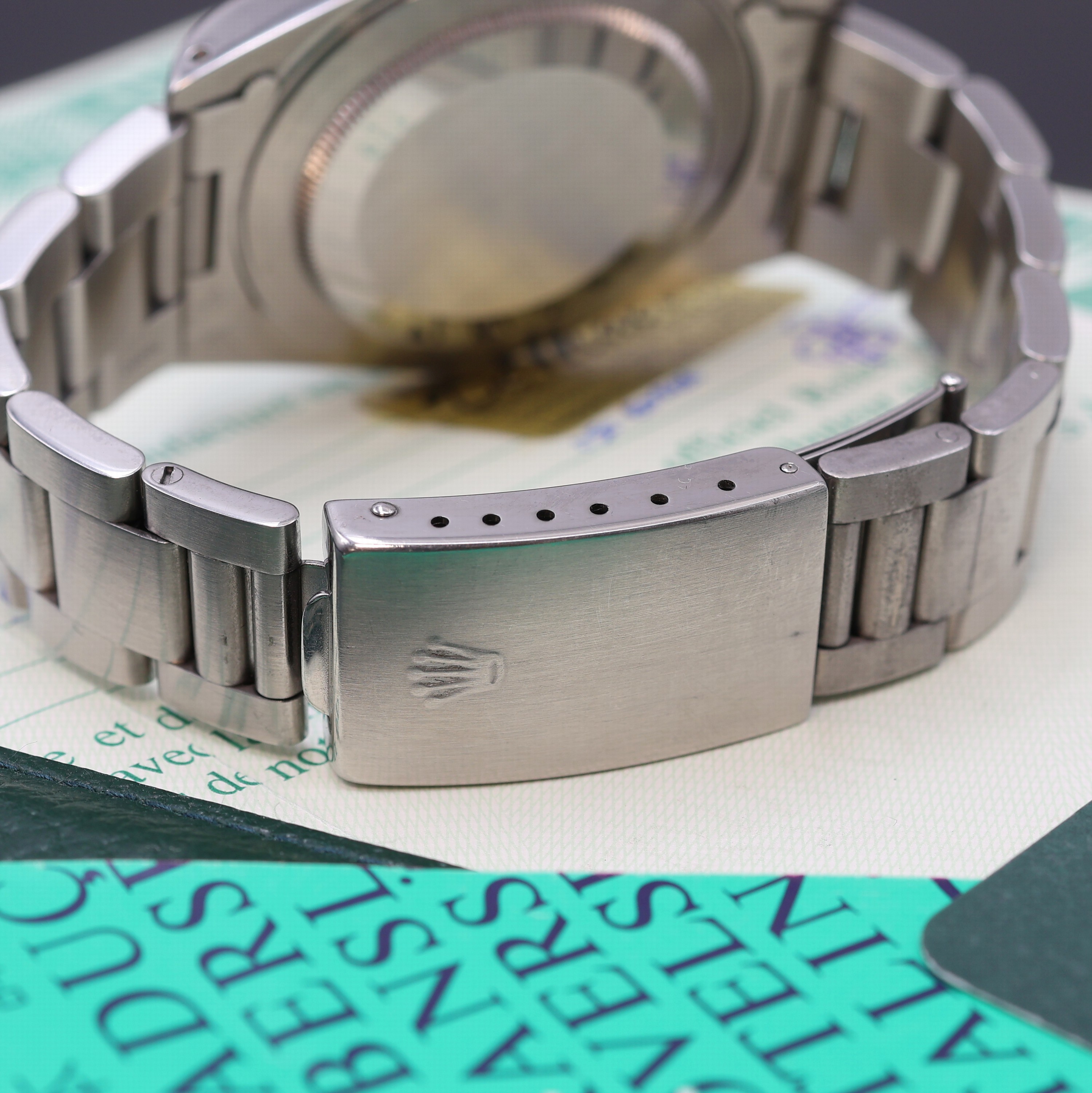 Detail c: ROLEX Herrenarmbanduhr Oyster Perpetual Date Explorer II Referenz 16570, Automatik, Edelstahlgeh. inkl. Oysterband (Ref. 78360), Lünette m. arab. ...