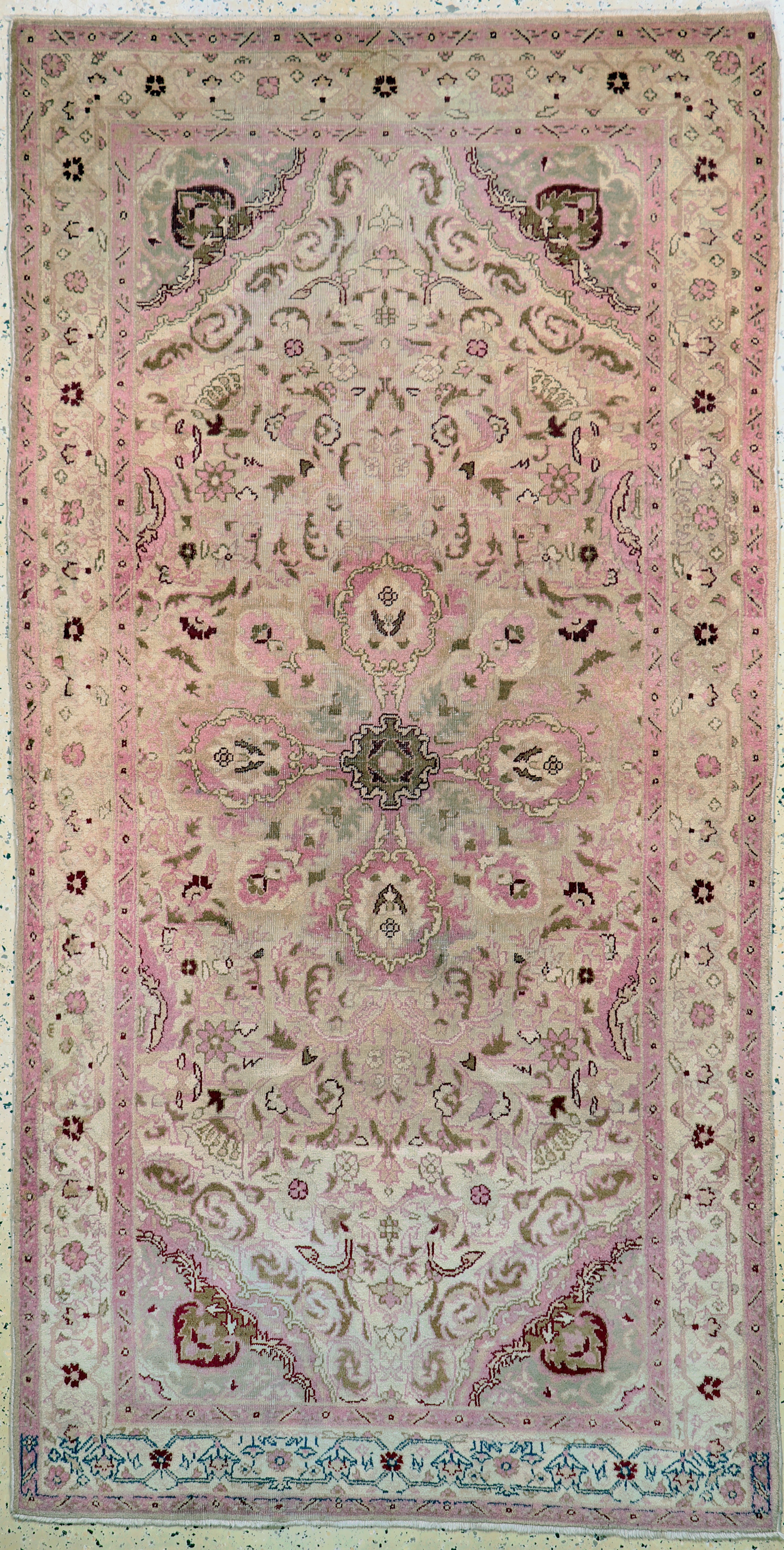 Image 27112508 - Agra antik, Indien, um 1900, Wolle auf Baumwolle, ca. 240 x 125 cm, gereinigt, EHZ: 2 ...