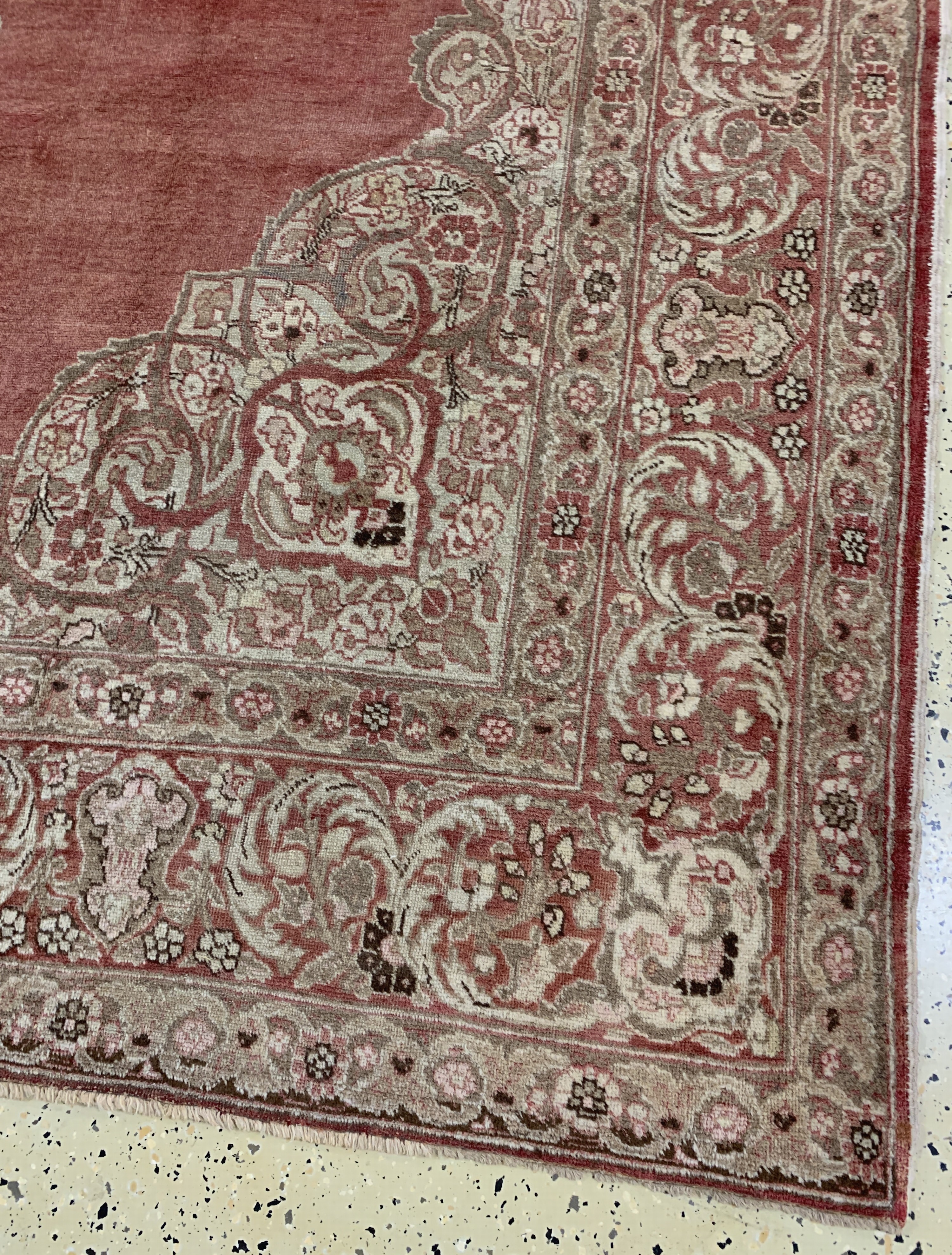 Detail a: Täbriz"Hadji-Jalili"antik, Persien, 19.Jhd,Wolle auf Baumwolle, ca. 343 x 230 cm, gereinigt, EHZ: 2-3