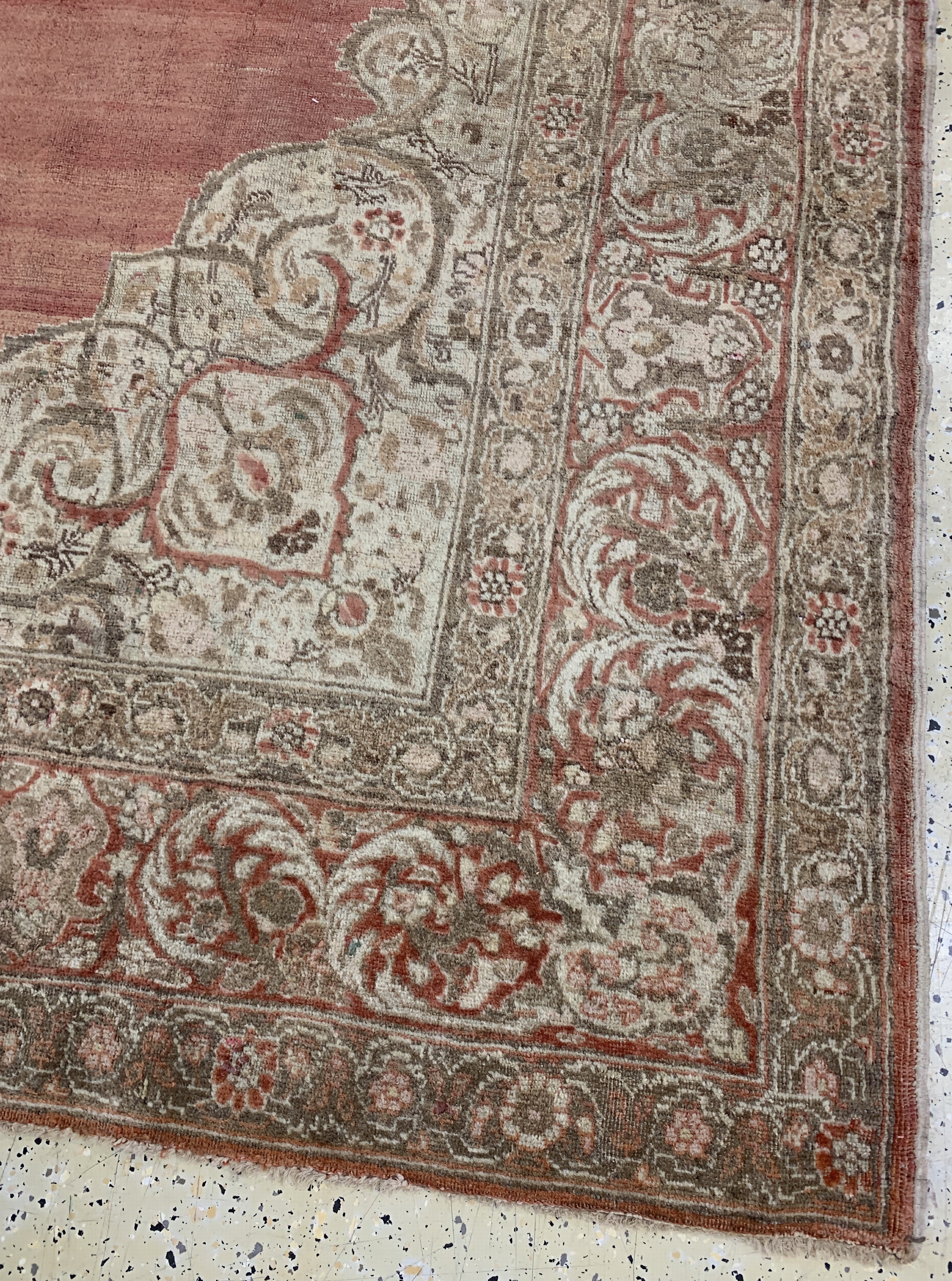 Detail g: Täbriz"Hadji-Jalili"antik, Persien, 19.Jhd,Wolle auf Baumwolle, ca. 343 x 230 cm, gereinigt, EHZ: 2-3