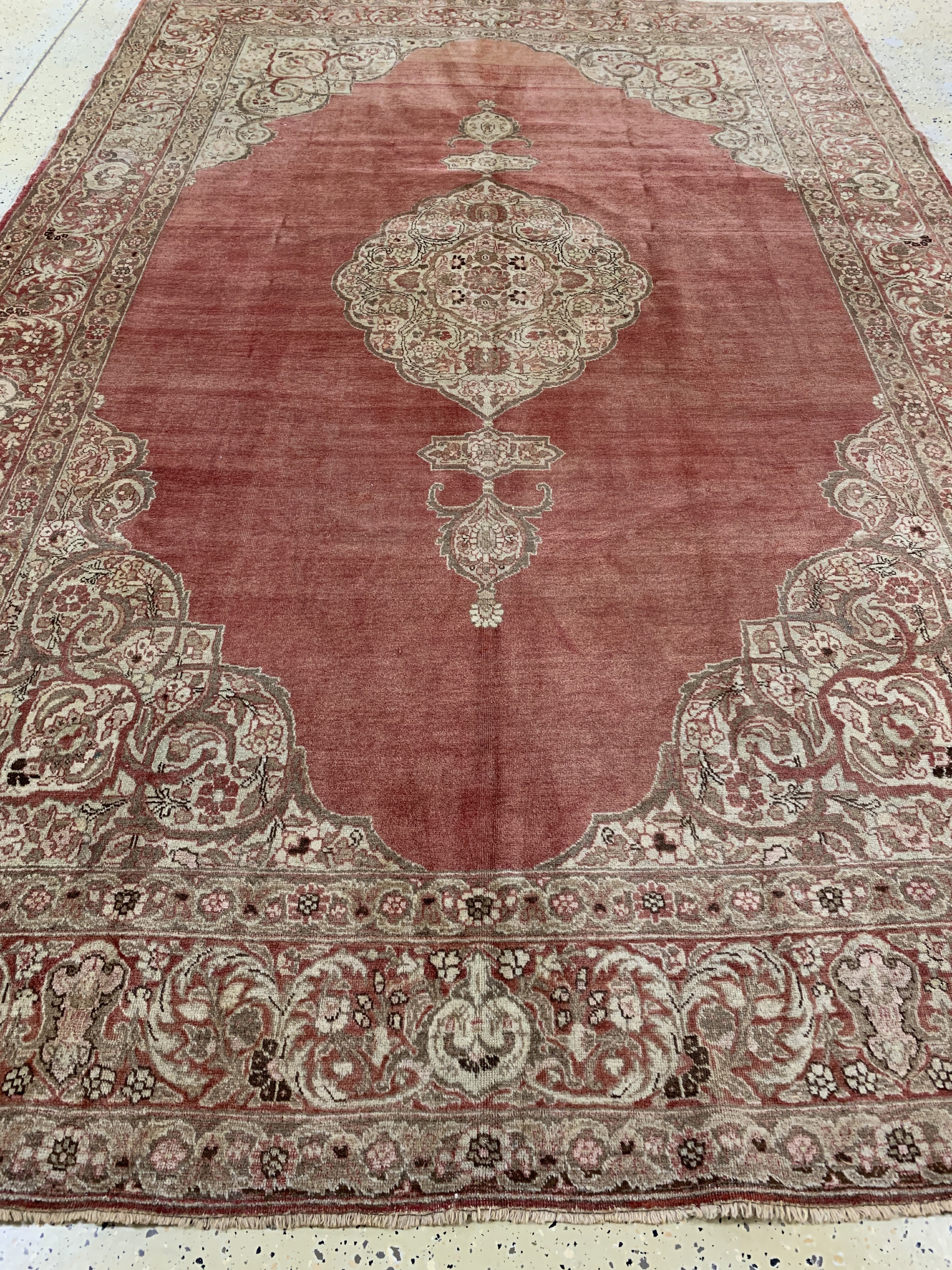 Detail j: Täbriz"Hadji-Jalili"antik, Persien, 19.Jhd,Wolle auf Baumwolle, ca. 343 x 230 cm, gereinigt, EHZ: 2-3