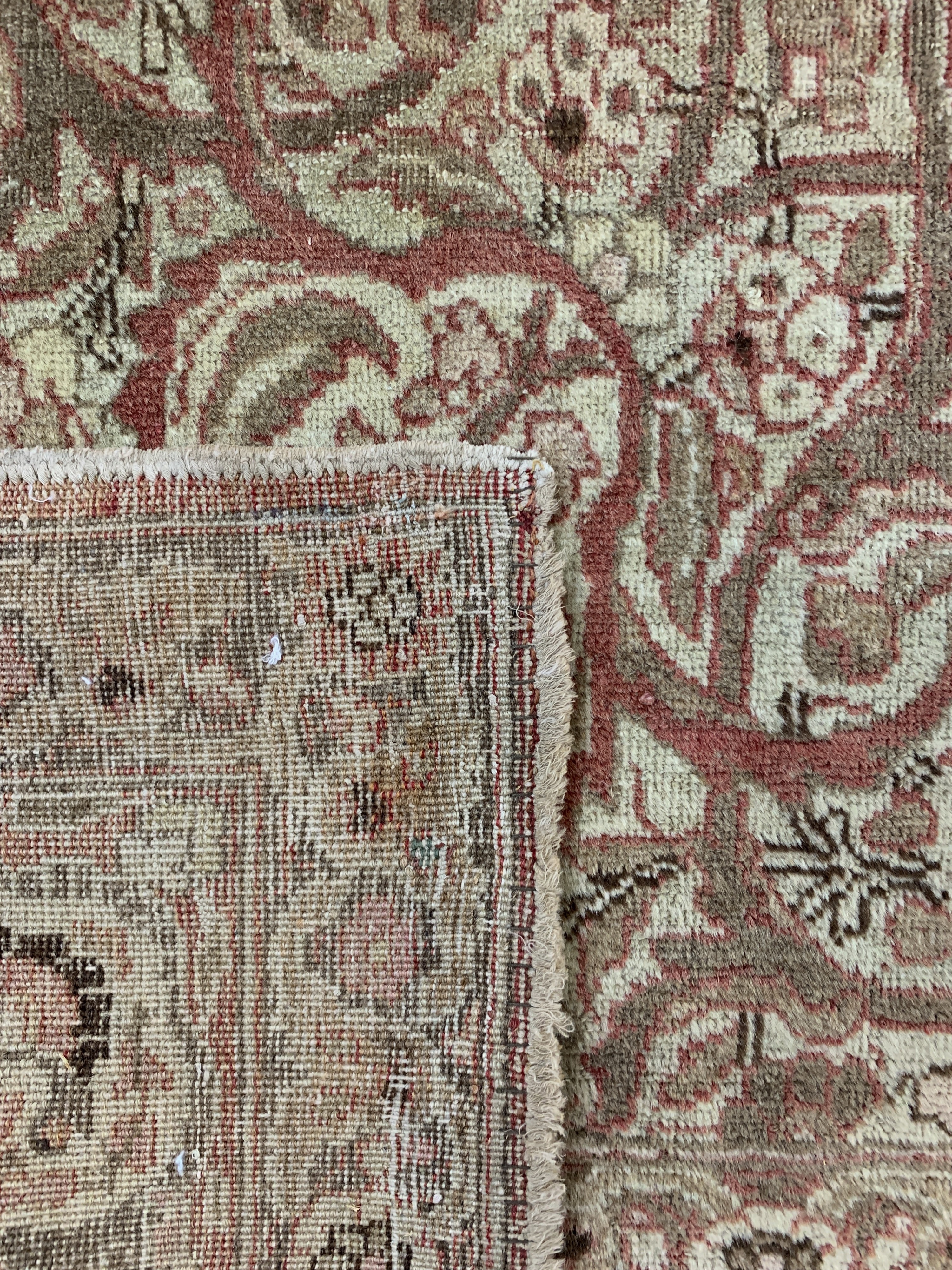 Detail k: Täbriz"Hadji-Jalili"antik, Persien, 19.Jhd,Wolle auf Baumwolle, ca. 343 x 230 cm, gereinigt, EHZ: 2-3
