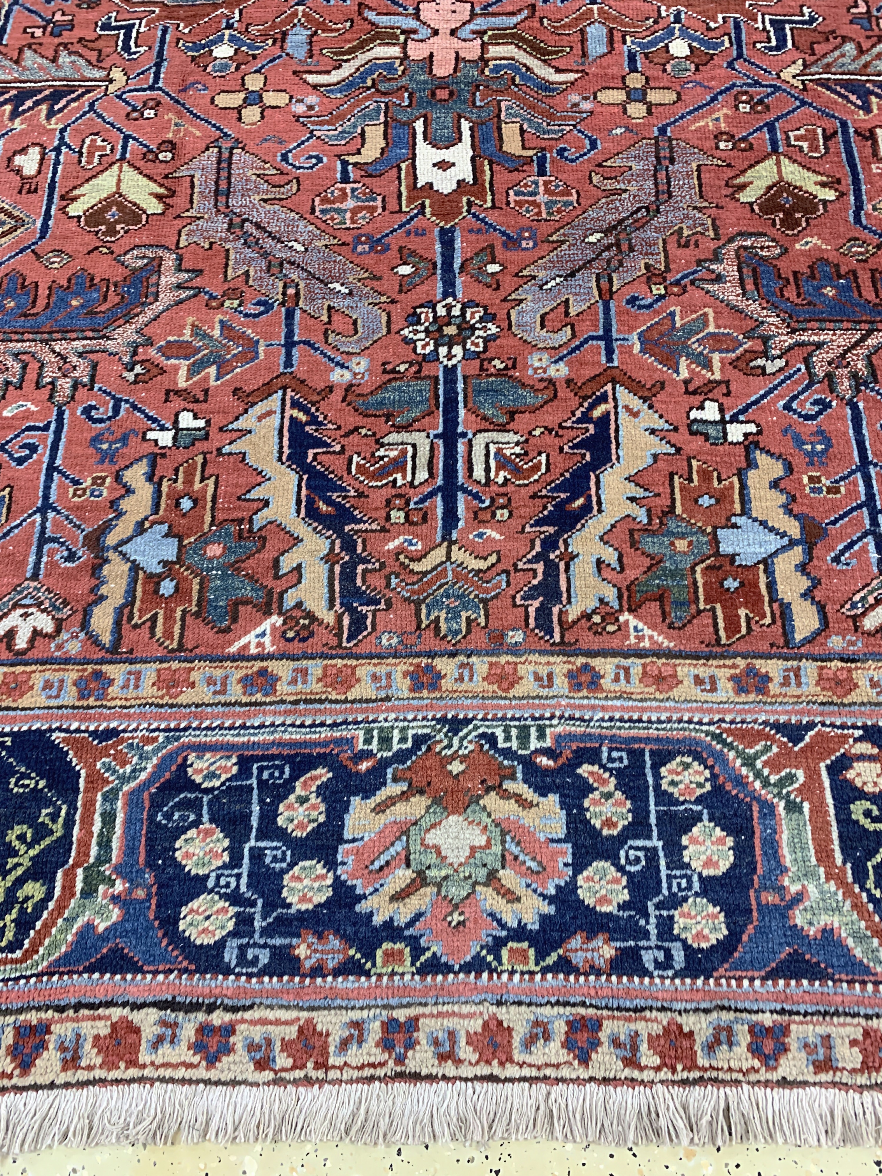 Detail c: Heriz antik, Persien, um 1900, Wolle auf Baumwolle, ca. 325 x 240 cm, gereinigt, EHZ: 2