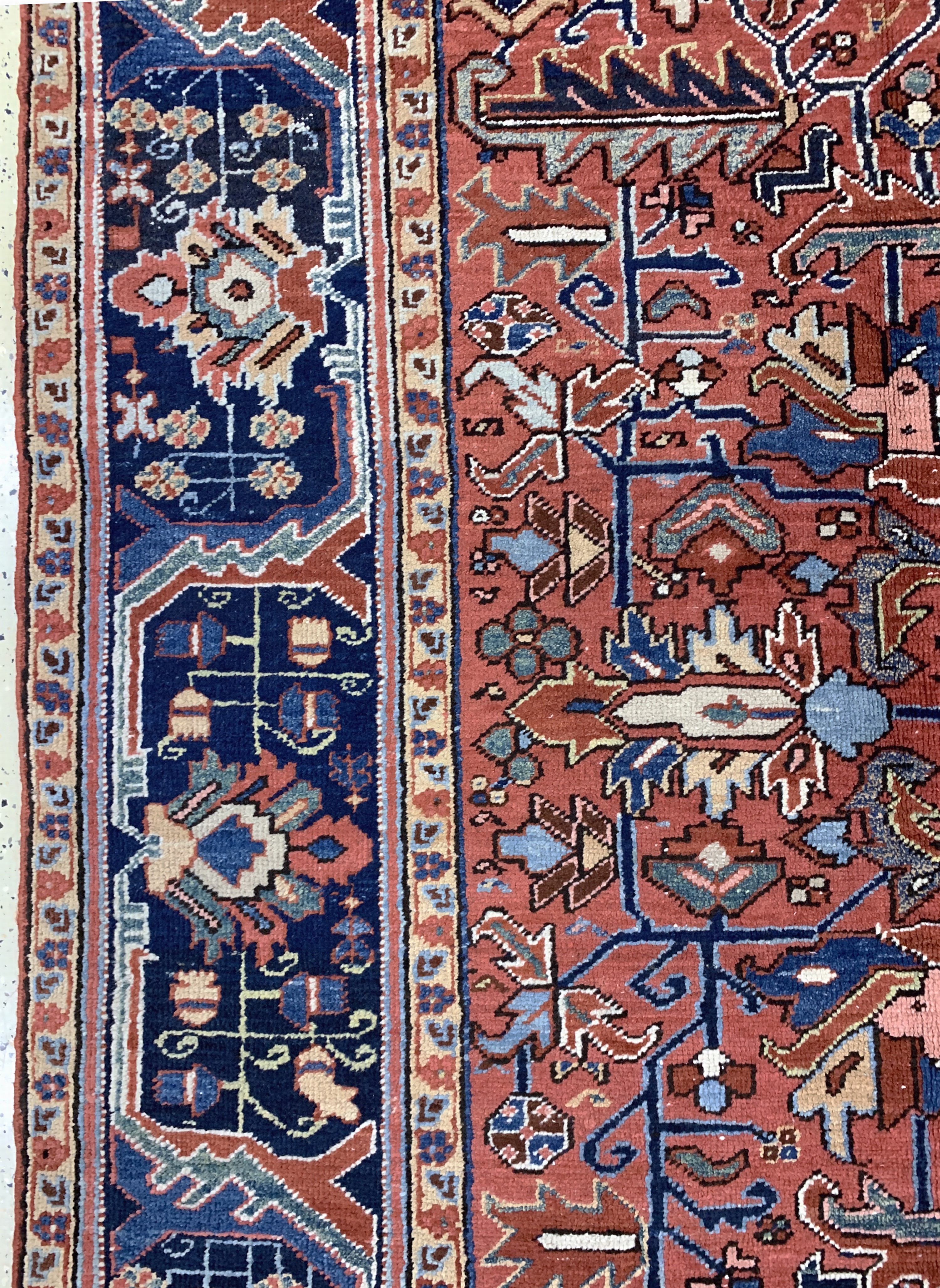 Detail d: Heriz antik, Persien, um 1900, Wolle auf Baumwolle, ca. 325 x 240 cm, gereinigt, EHZ: 2