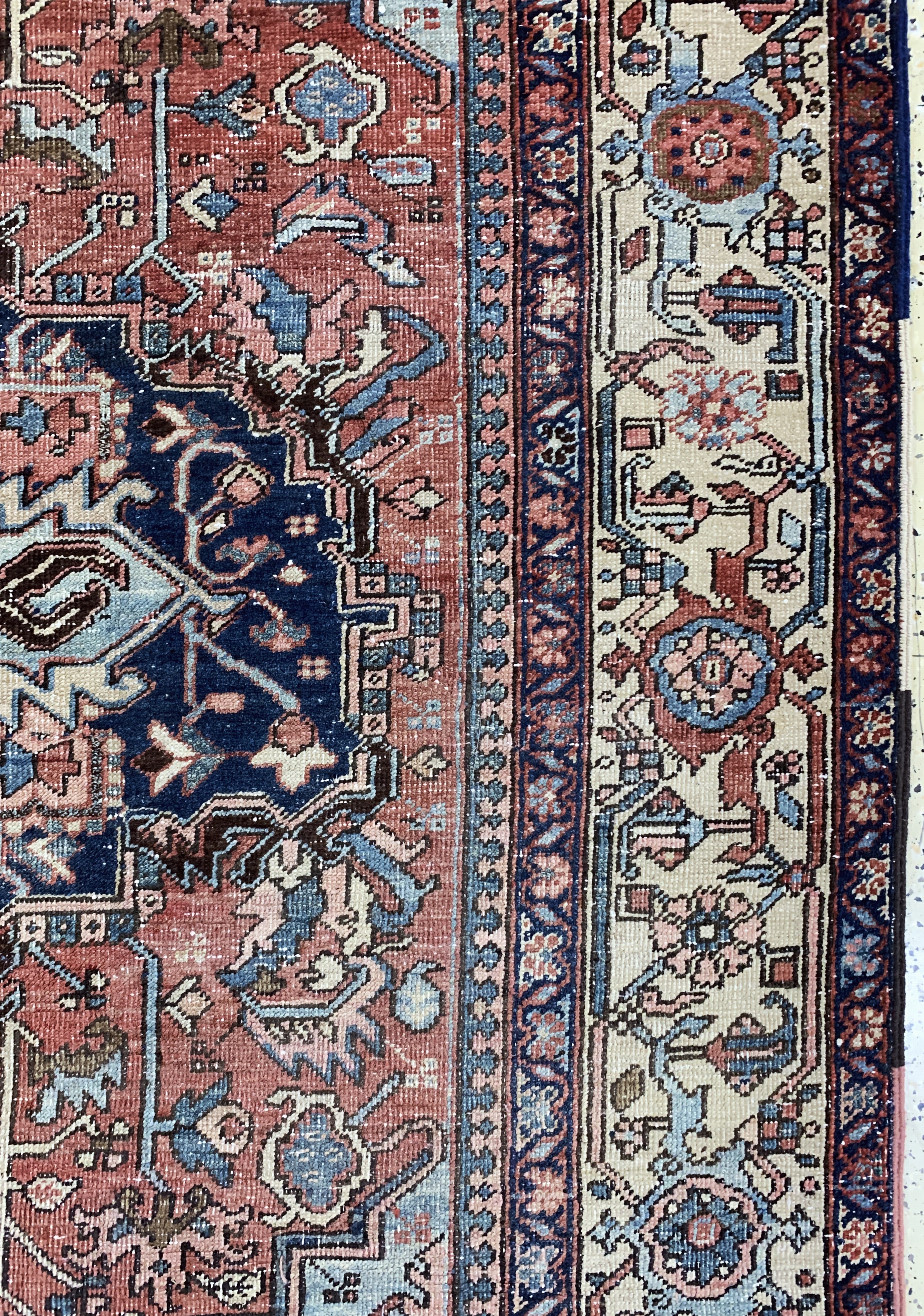 Detail d: Heriz antik, Persien, um 1900, Wolle auf Baumwolle, ca. 293 x 198 cm, EHZ: 3