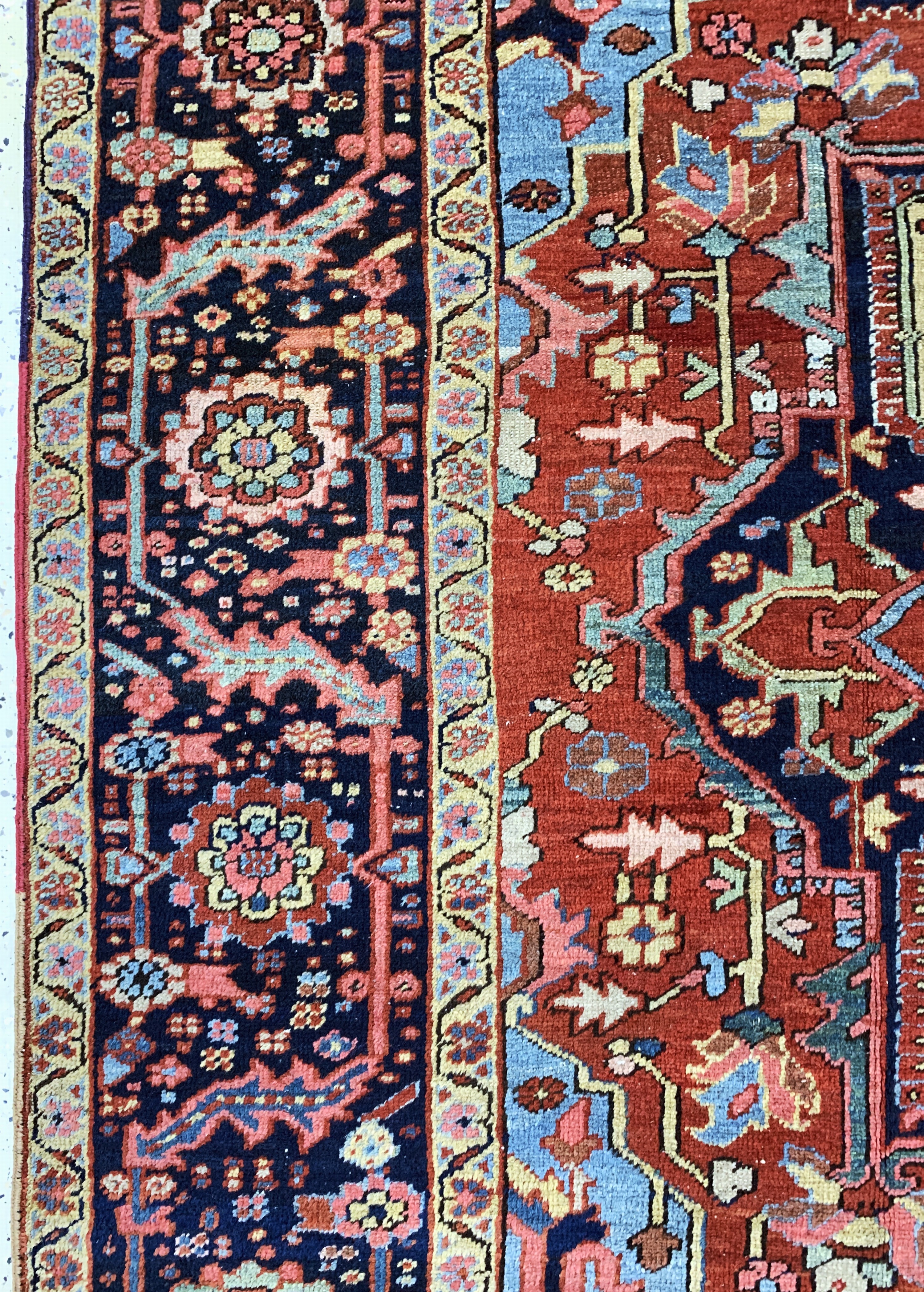 Detail d: Heriz antik, Persien, um 1900, Wolle auf Baumwolle, ca. 360 x 255 cm, gereinigt, EHZ: 2