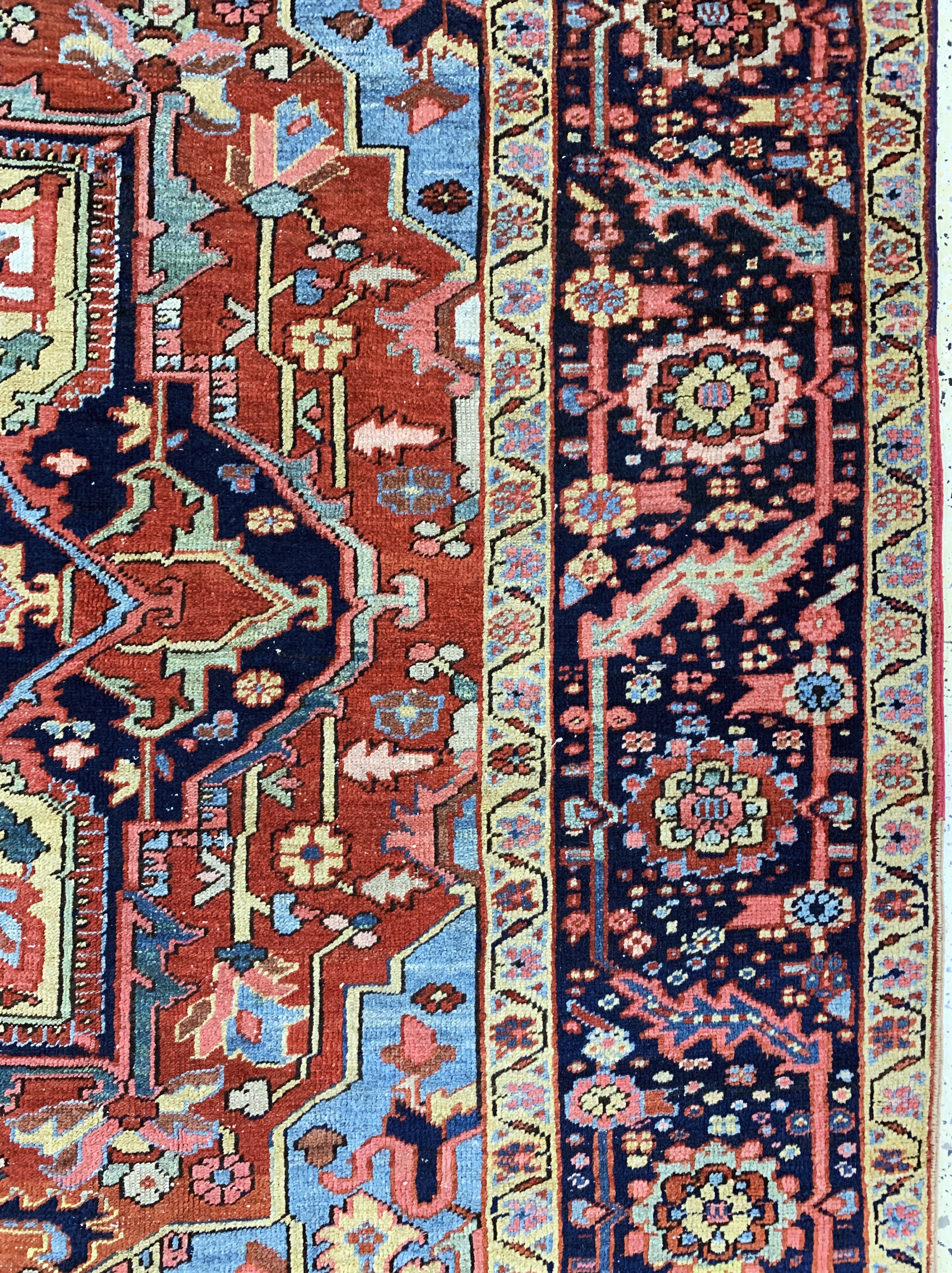 Detail f: Heriz antik, Persien, um 1900, Wolle auf Baumwolle, ca. 360 x 255 cm, gereinigt, EHZ: 2