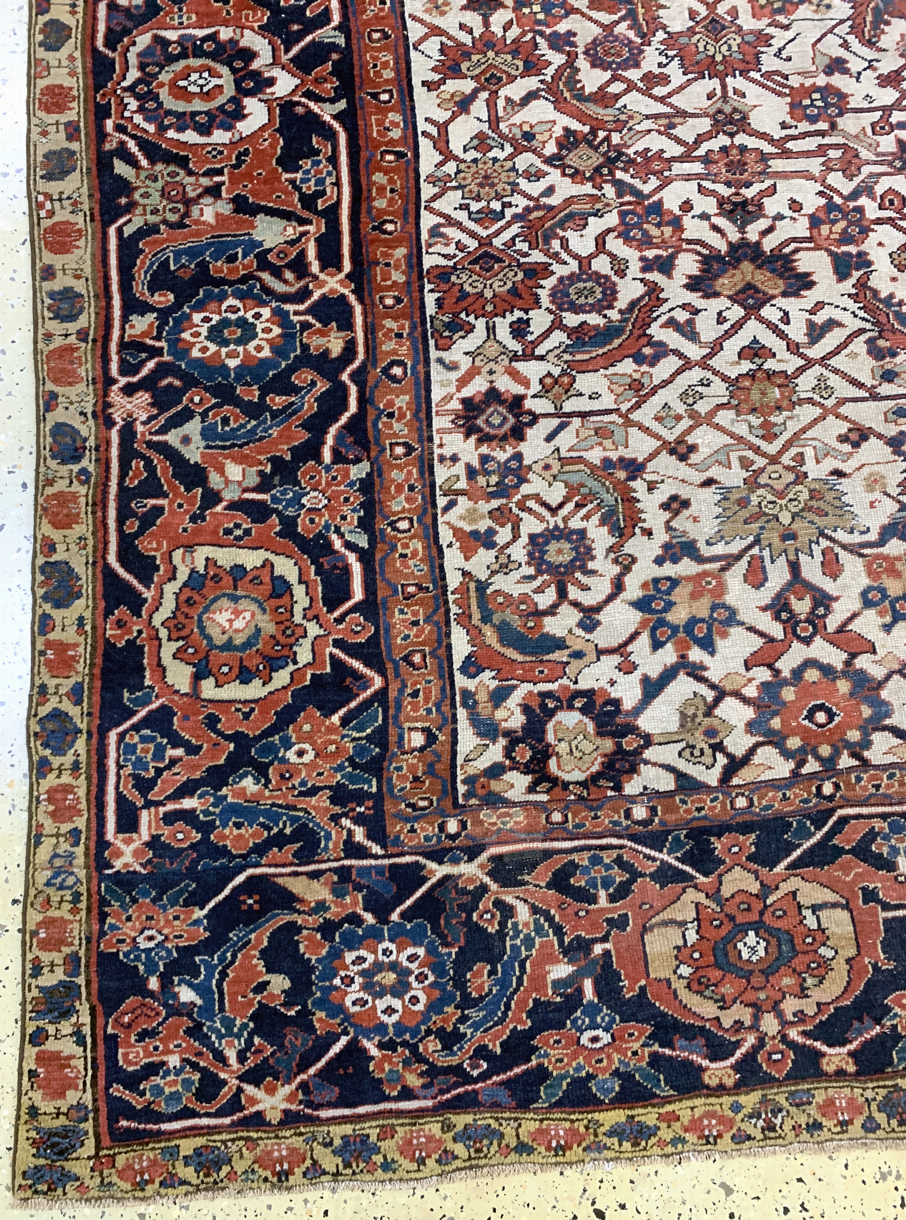 Detail b: "Kelley"antik, Nordwest-Persien, Ende 18.Jhd, Wolle auf Baumwolle, ca. 470 x 187 cm, EHZ: 2-3