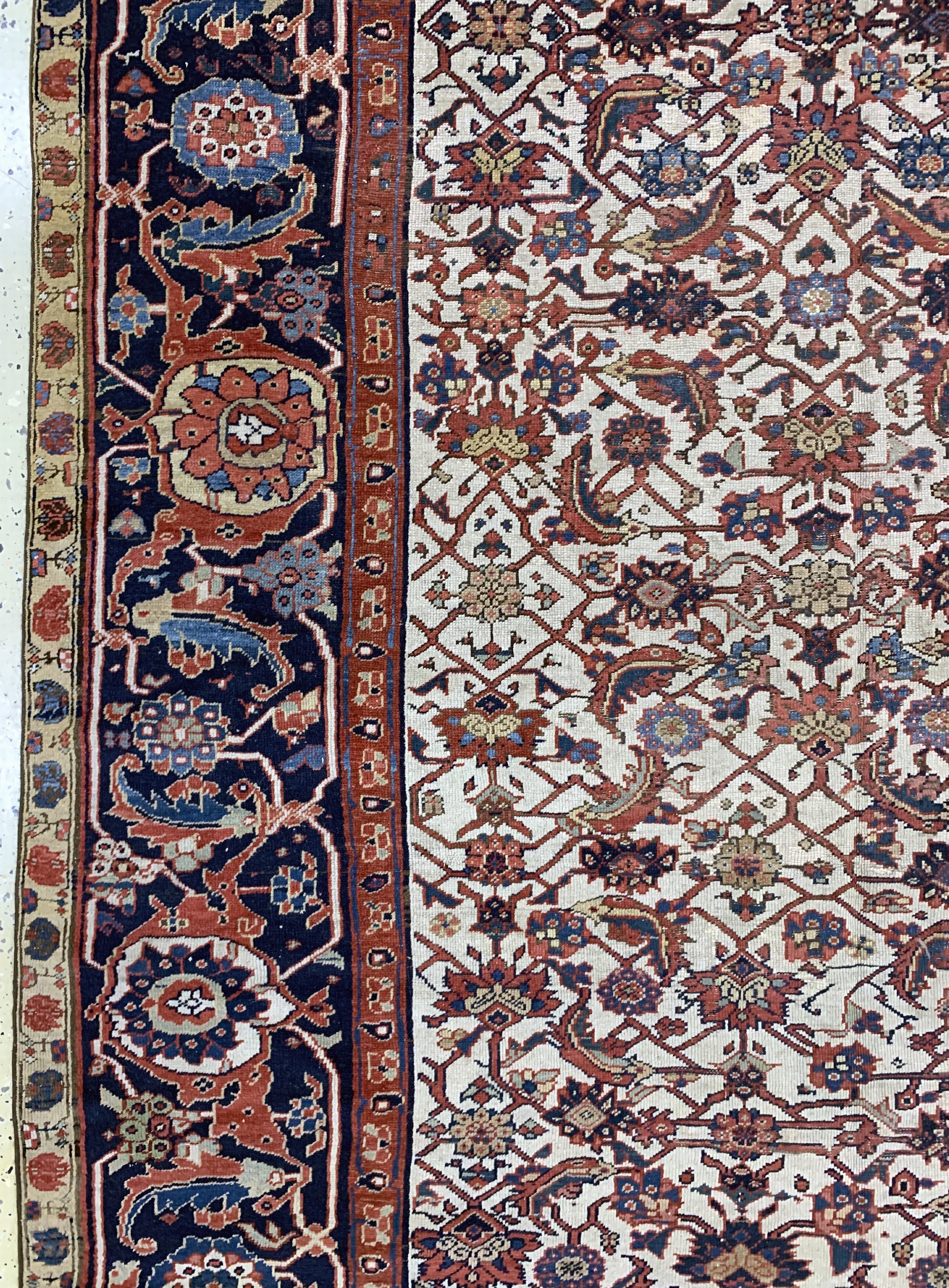 Detail c: "Kelley"antik, Nordwest-Persien, Ende 18.Jhd, Wolle auf Baumwolle, ca. 470 x 187 cm, EHZ: 2-3
