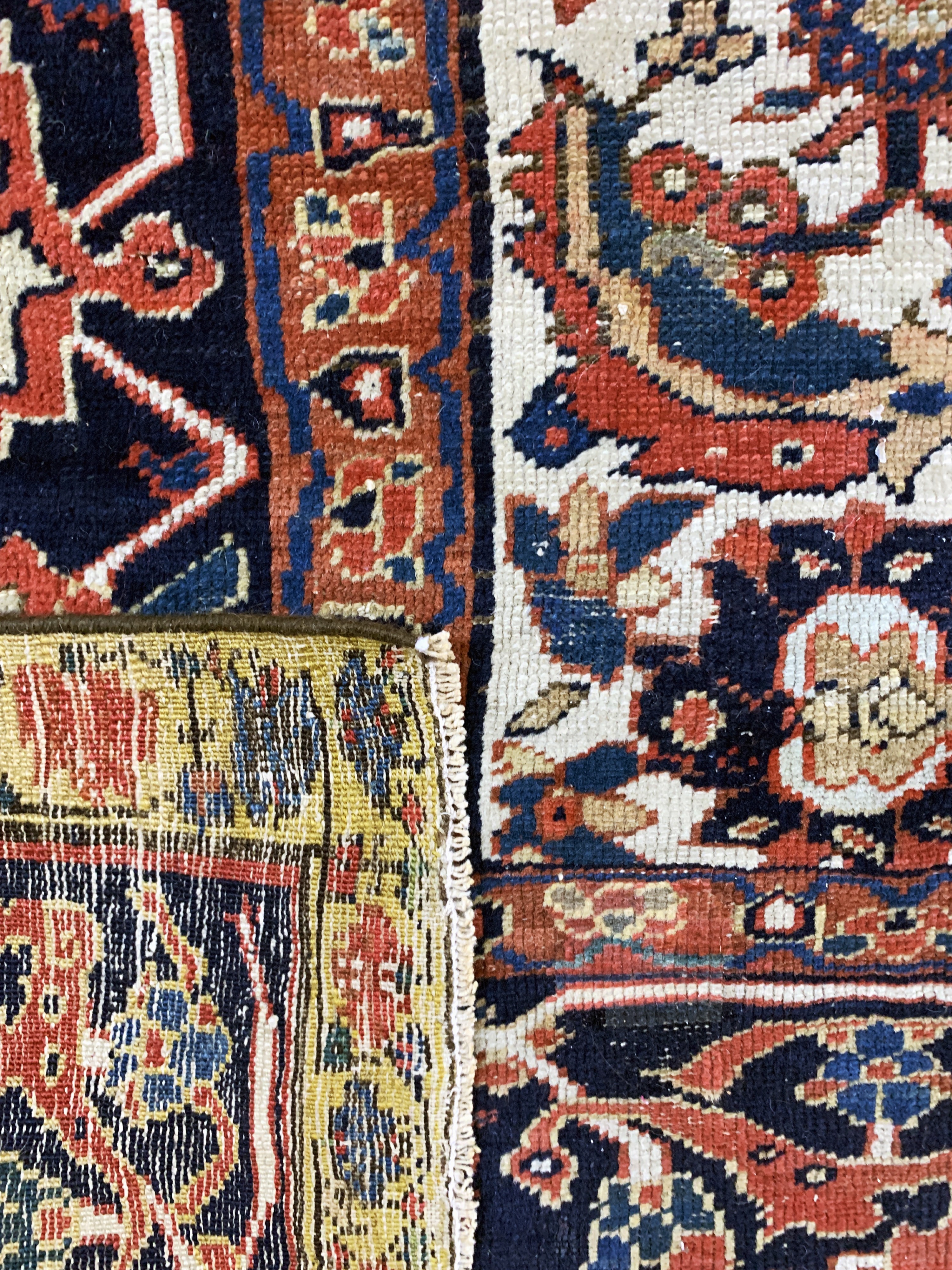 Detail l: "Kelley"antik, Nordwest-Persien, Ende 18.Jhd, Wolle auf Baumwolle, ca. 470 x 187 cm, EHZ: 2-3