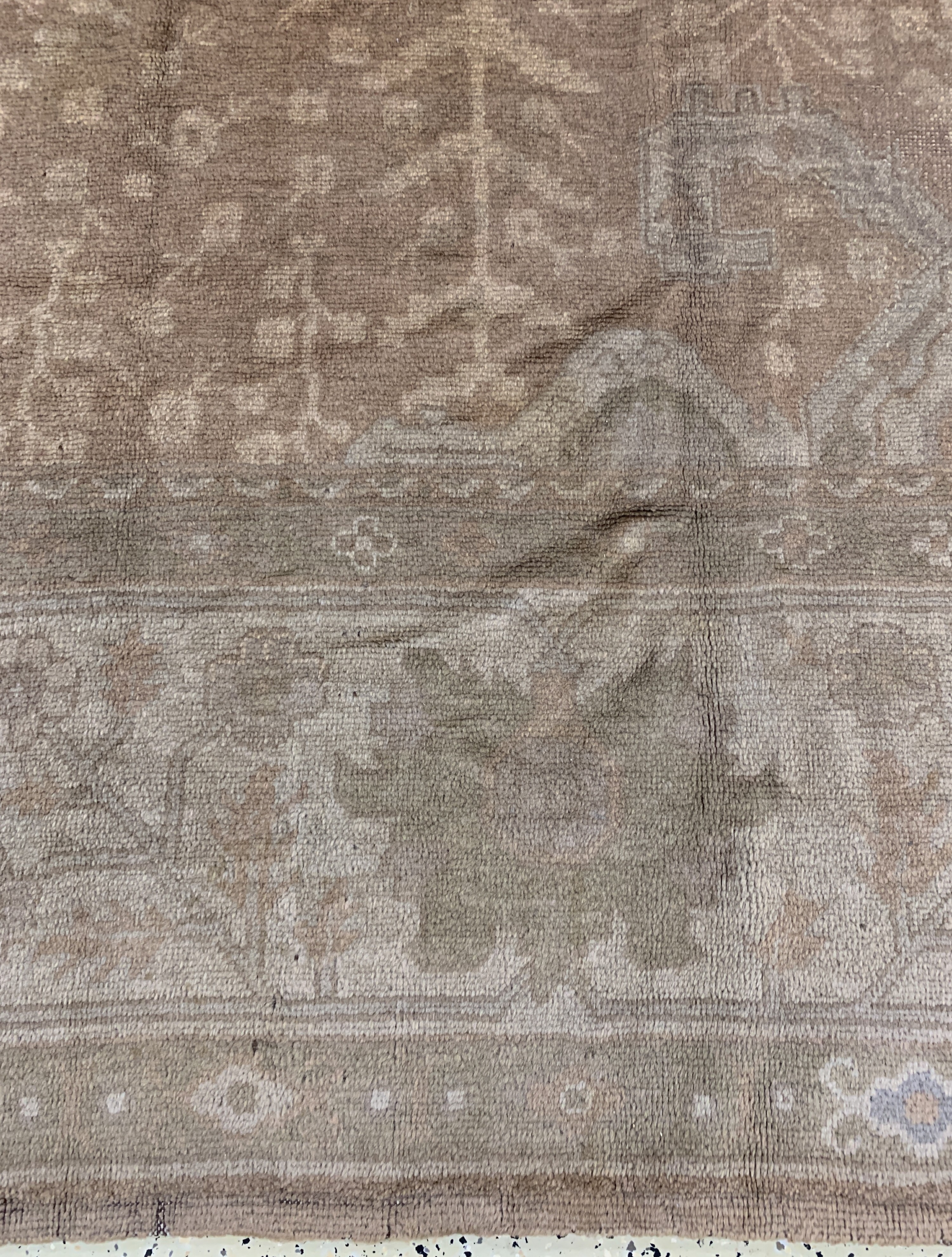 Detail b: Uschak antik, Türkei, um 1900, Wolle auf Baumwolle, ca. 330 x 305 cm, gereinigt, EHZ: 2