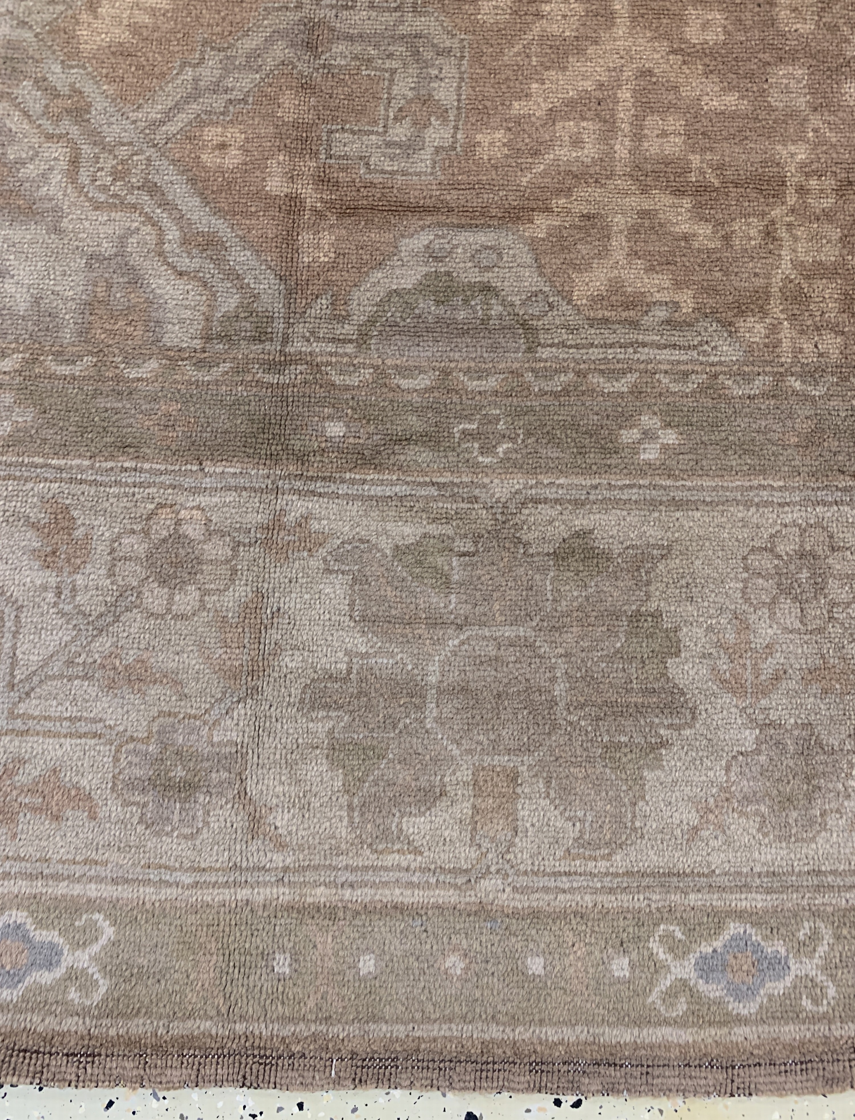Detail c: Uschak antik, Türkei, um 1900, Wolle auf Baumwolle, ca. 330 x 305 cm, gereinigt, EHZ: 2