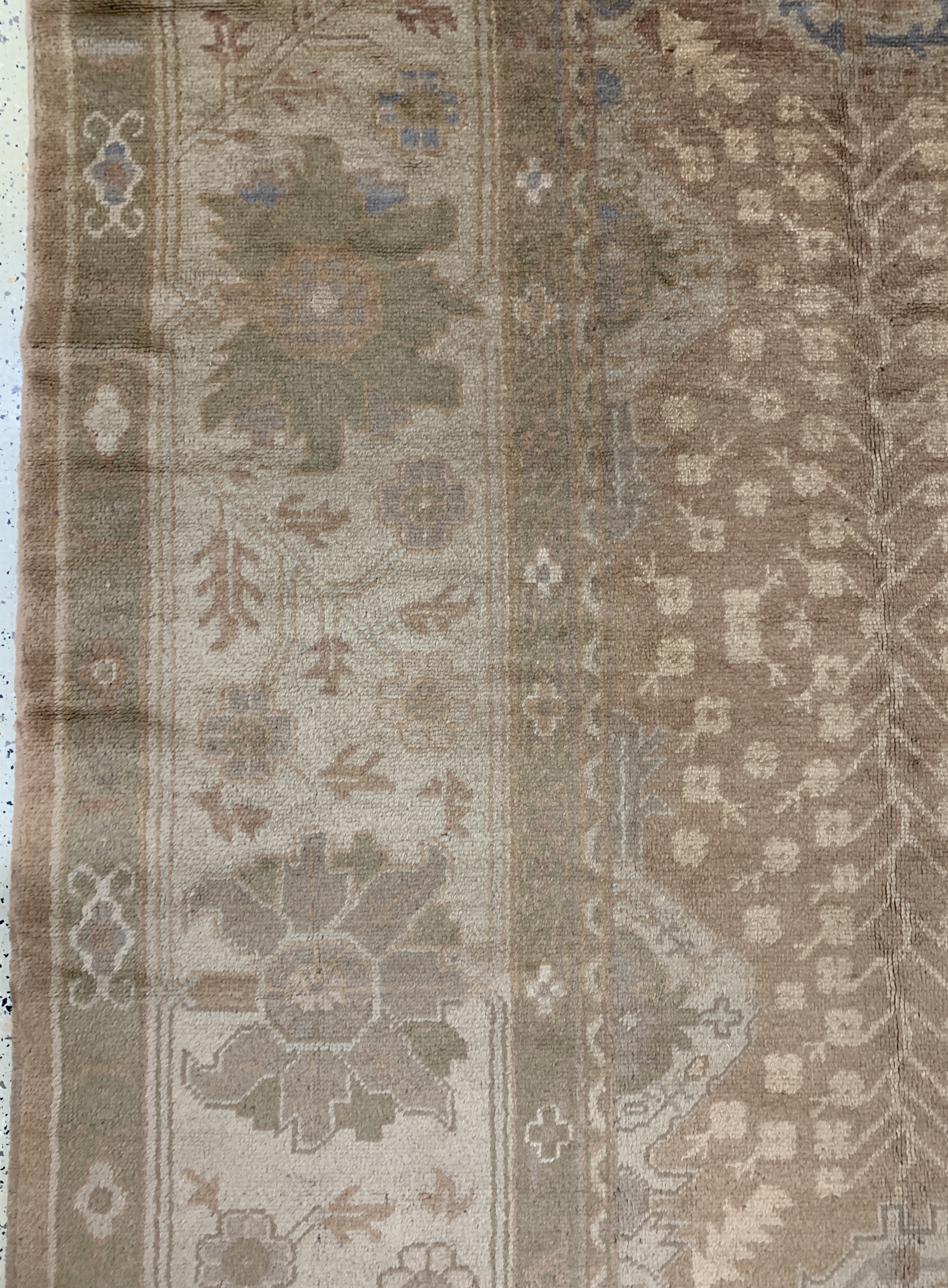 Detail e: Uschak antik, Türkei, um 1900, Wolle auf Baumwolle, ca. 330 x 305 cm, gereinigt, EHZ: 2