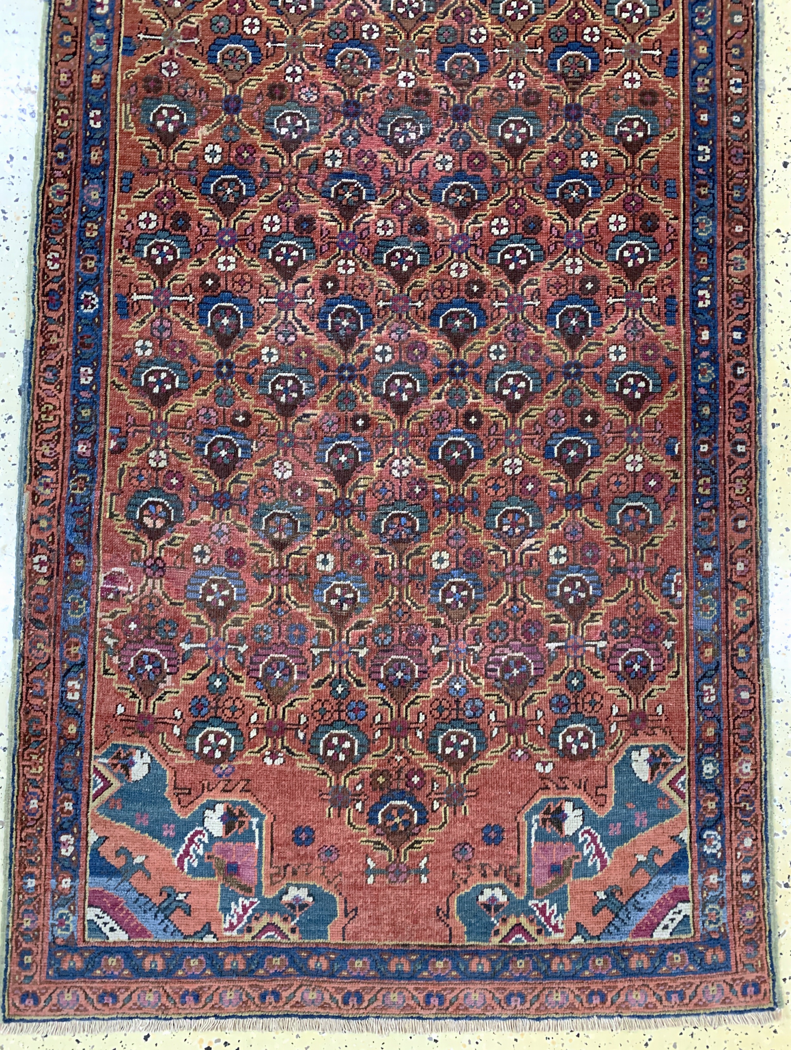 Detail d: Bakhschaisch antik, Persien, 19.Jhd, Wolle auf Baumwolle, ca. 343 x 110 cm, EHZ: 2