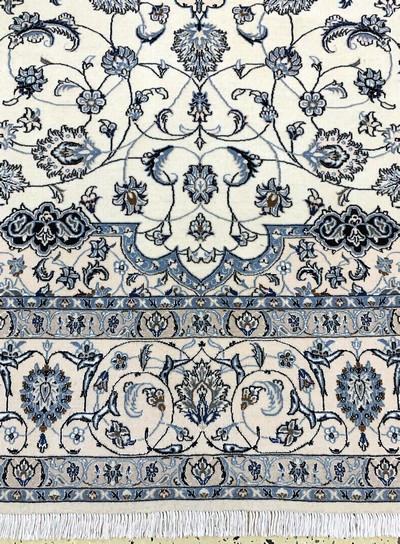 27112503c - Nain fein(6 La), Persien, Ende 20.Jhd, Korkwolle mit Seide, ca. 305 x 200 cm, ca. ...