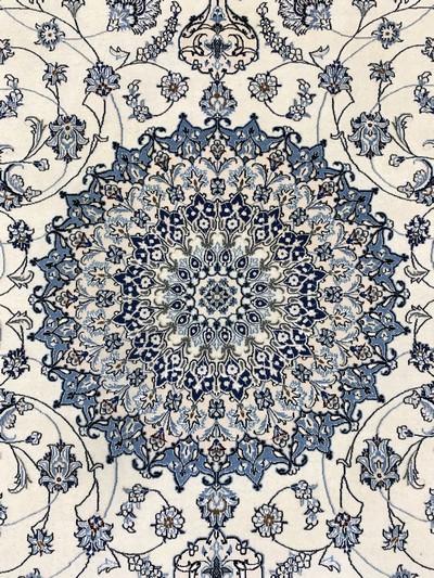 27112503e - Nain fein(6 La), Persien, Ende 20.Jhd, Korkwolle mit Seide, ca. 305 x 200 cm, ca. ...