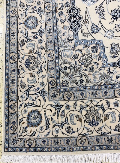 27112503i - Nain fein(6 La), Persien, Ende 20.Jhd, Korkwolle mit Seide, ca. 305 x 200 cm, ca. ...