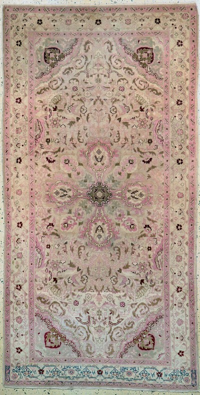 Image Agra antique, India, around 1900, wool on cotton, approx. 240 x 125 cm, cleaned, ...