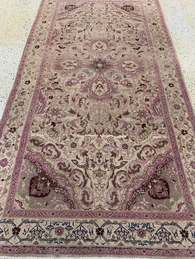 27112508e - Agra antik, Indien, um 1900, Wolle auf Baumwolle, ca. 240 x 125 cm, gereinigt, EHZ: 2 ...