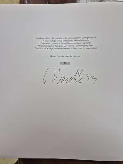27112510a - Georg Baselitz. Eine fotografische Studie von Edward Quinn, Bern, Benteli 1993, ...